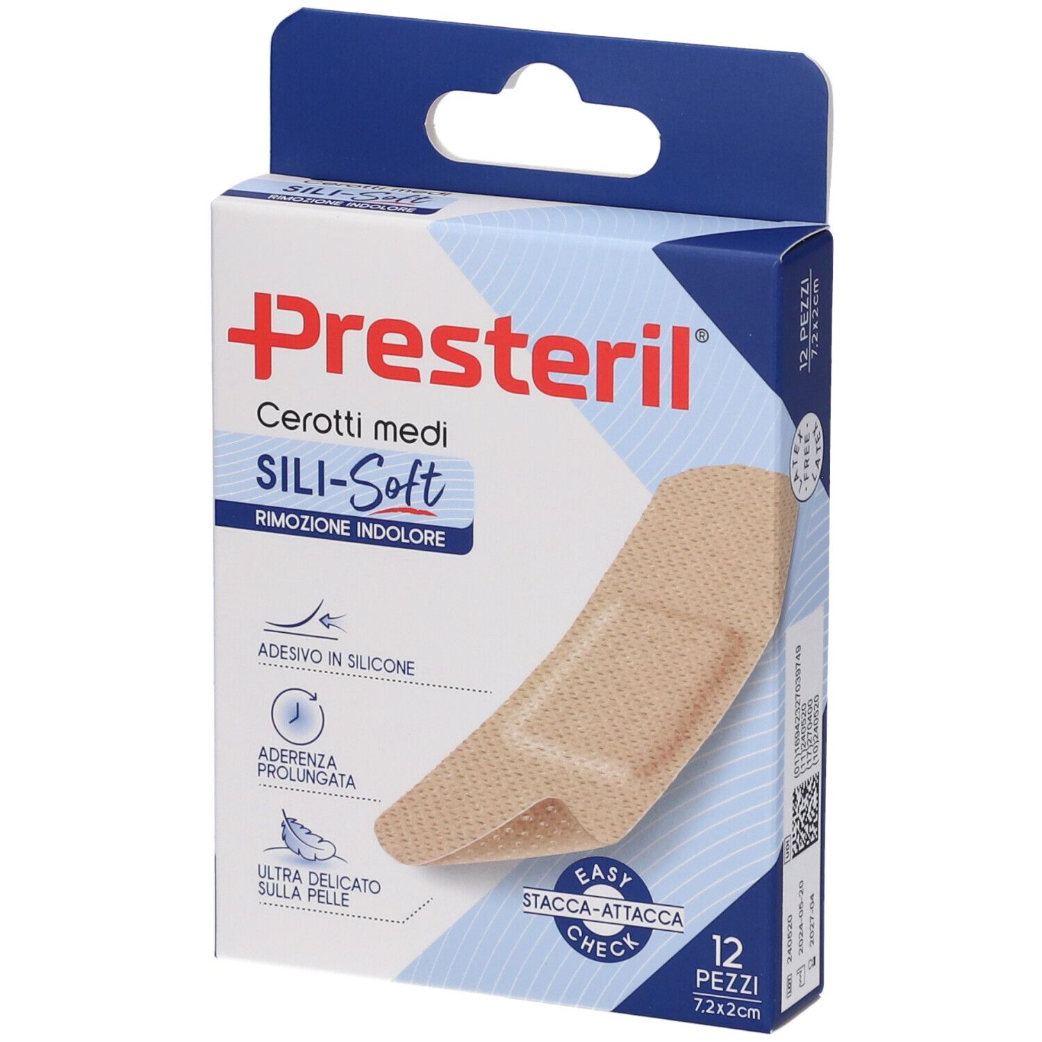 Cerotto Presteril Sili-Soft Skin 7,2X2 Cm 12 Pezzi