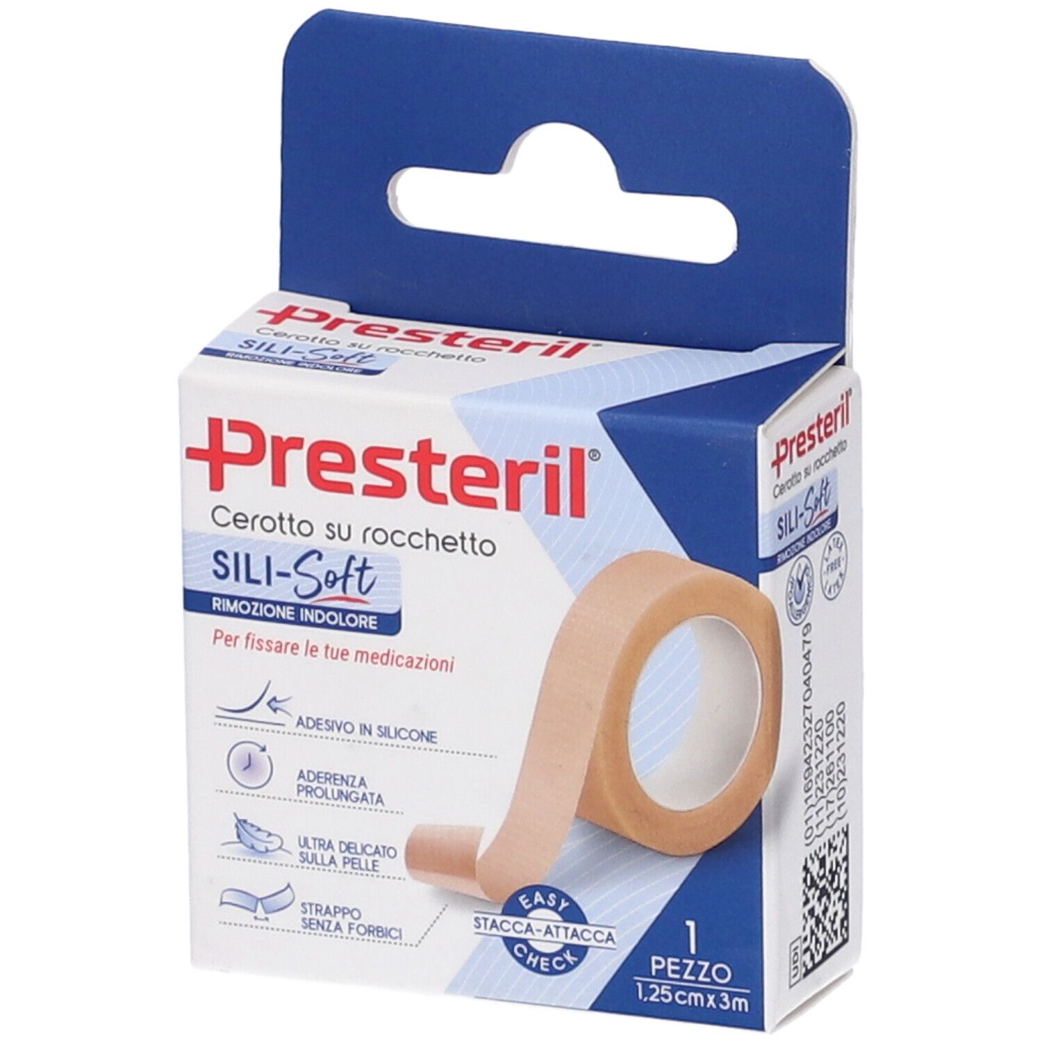 Cerotto Presteril Sili-Soft Skin In Rocchetto 1,25 Cm X 3 M