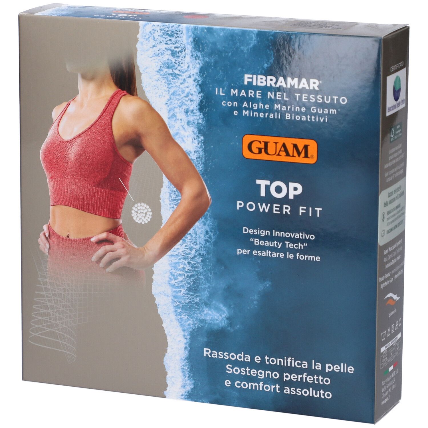 Guam Top Power Fit Rosso Rubino S/M