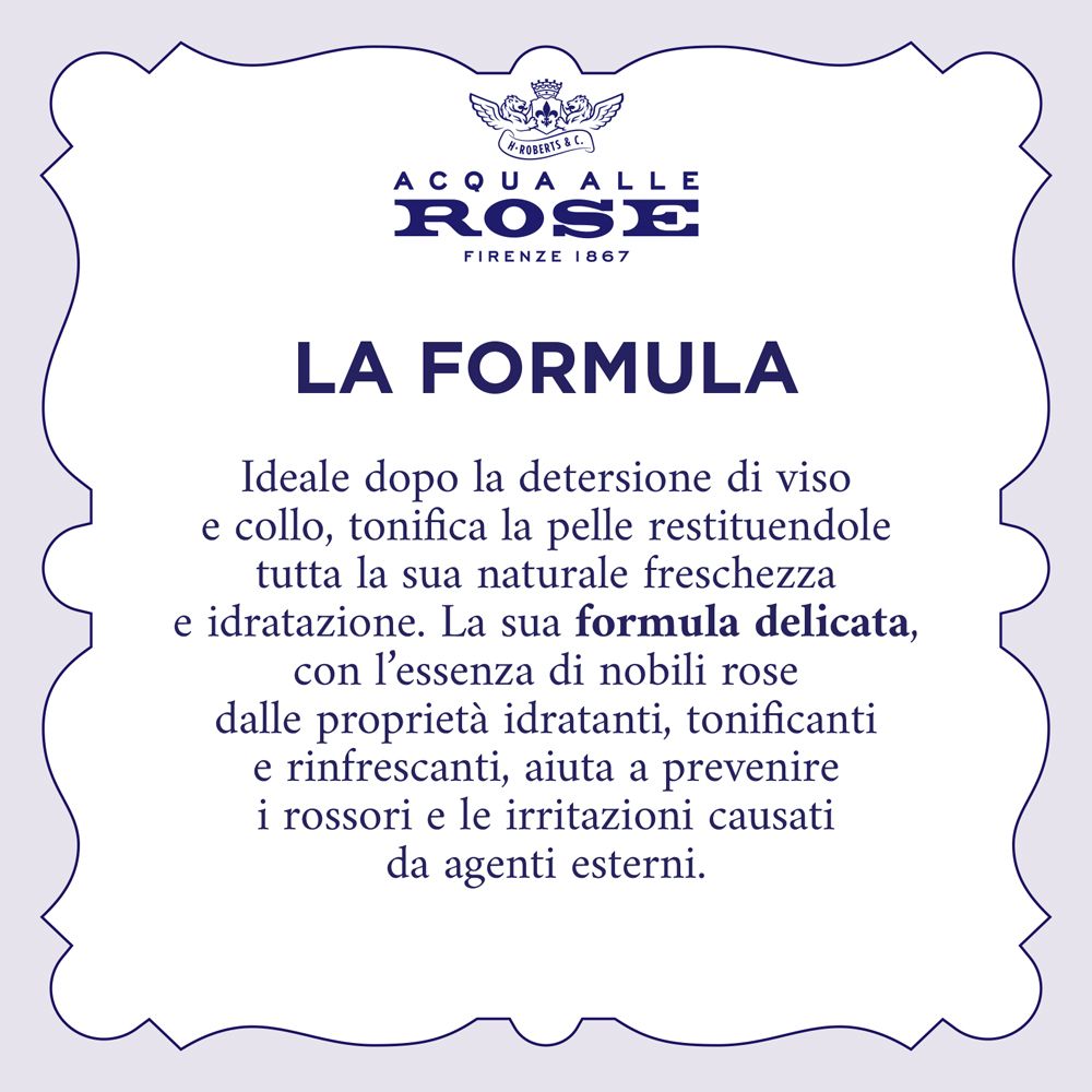 Testo su sfondo bianco. Testo: LA FORMULA. Descrive la formula del prodotto.