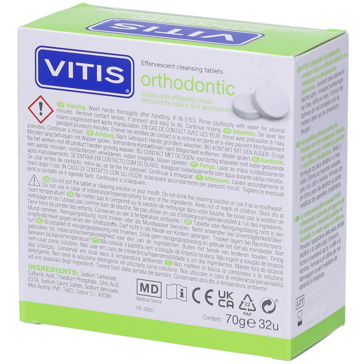 VITIS® Orthodontic Compresse Effervescenti Detergenti