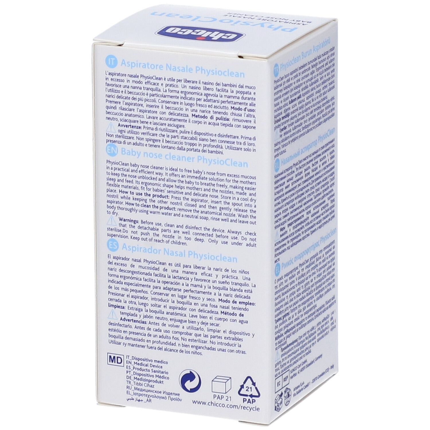Chicco Aspiratore Nasale Chicco Physioclean