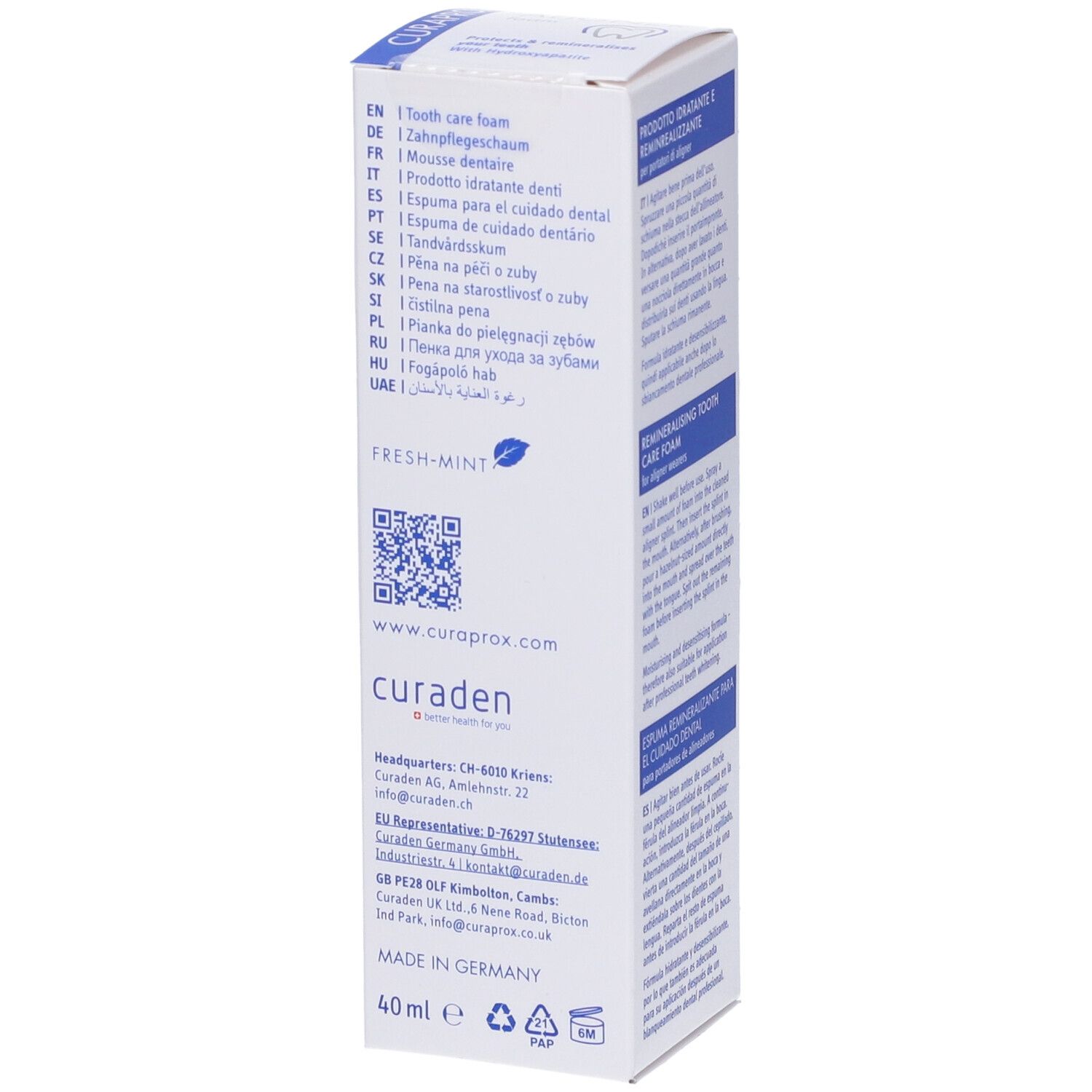 Curaprox Aligner Foam 40 Ml