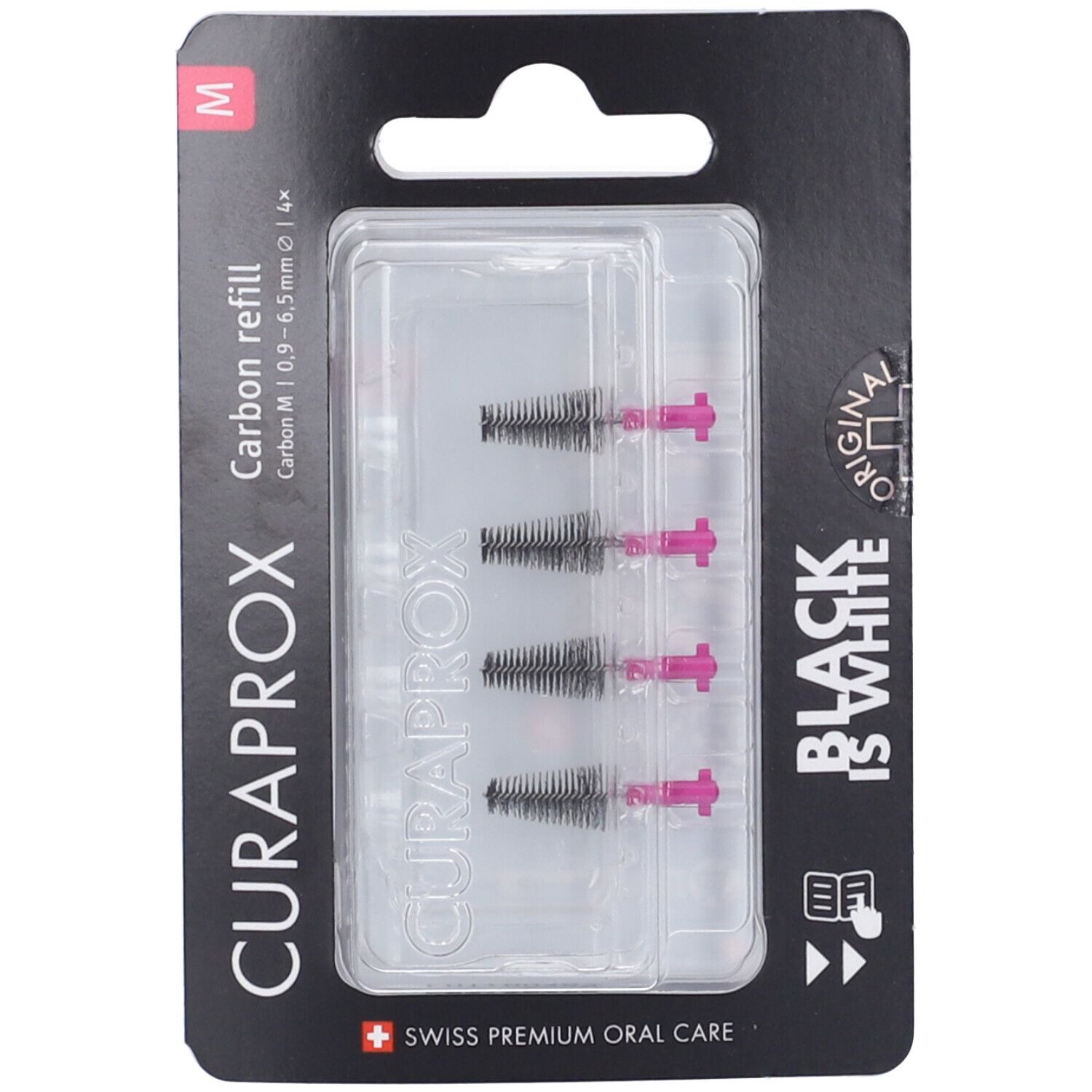 Curaprox Black Is White Carbon M Refill 4 Scovolini