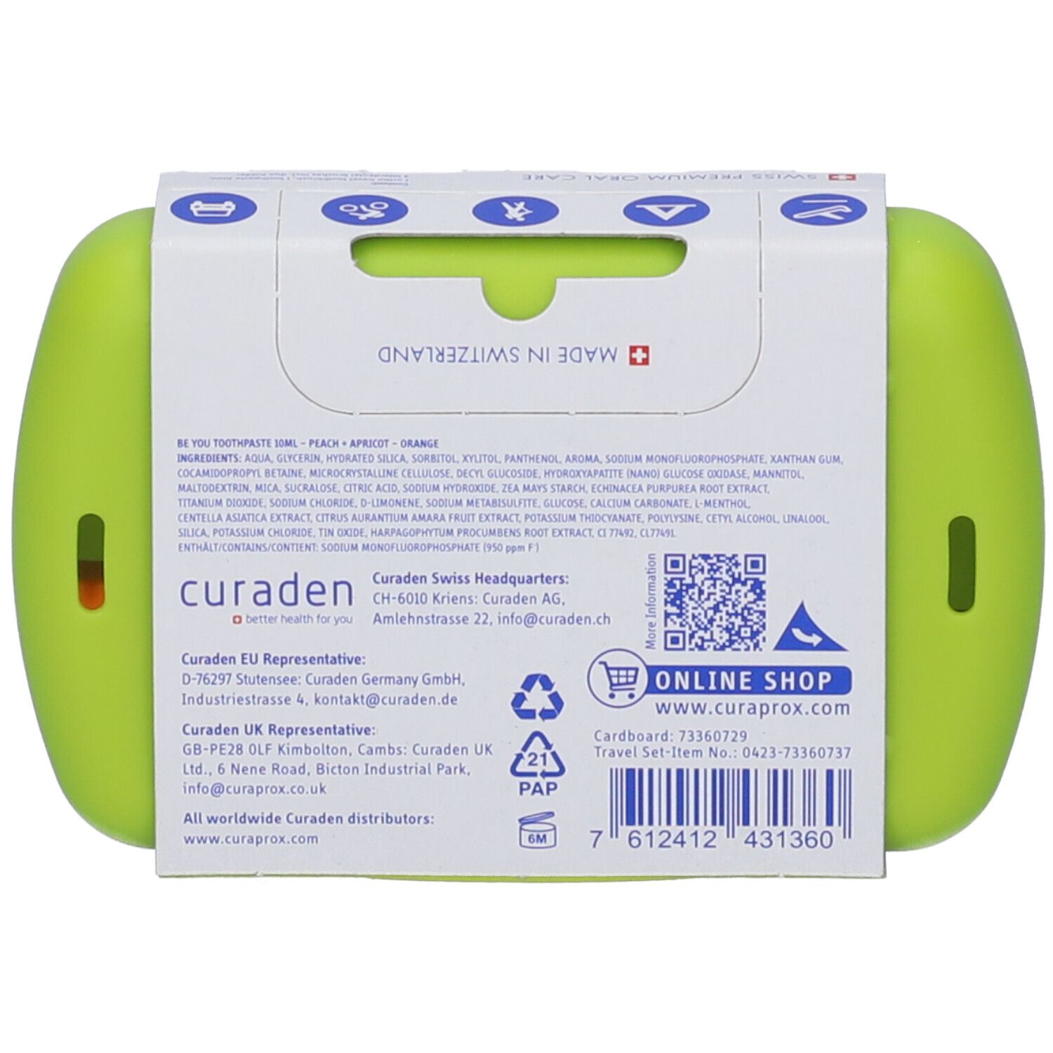 Curaprox Set da Viaggio Ortho Green