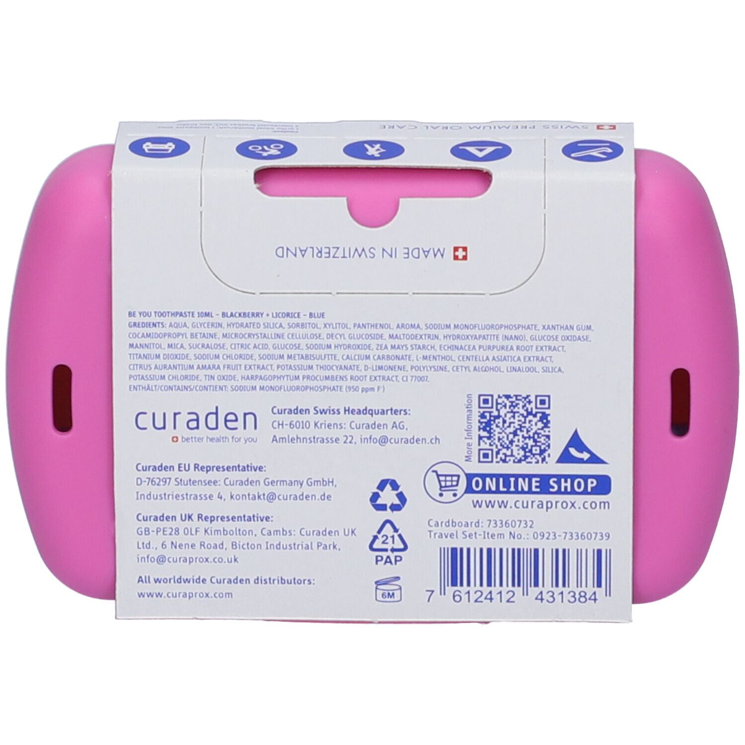 Curaprox Set da Viaggio Ortho Pink