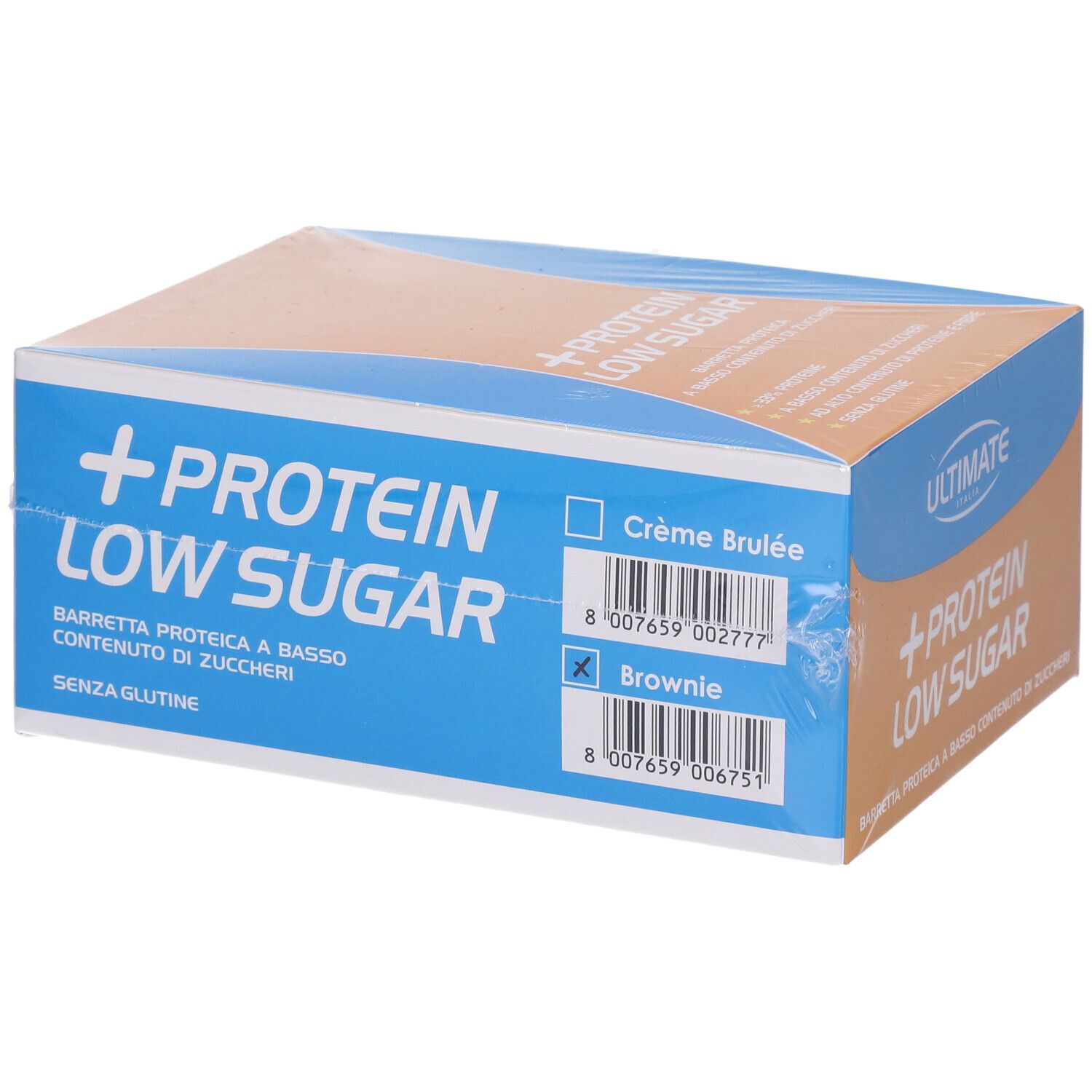Protein Low Sugar Barretta Brownie 16 Pezzi Da 40 G