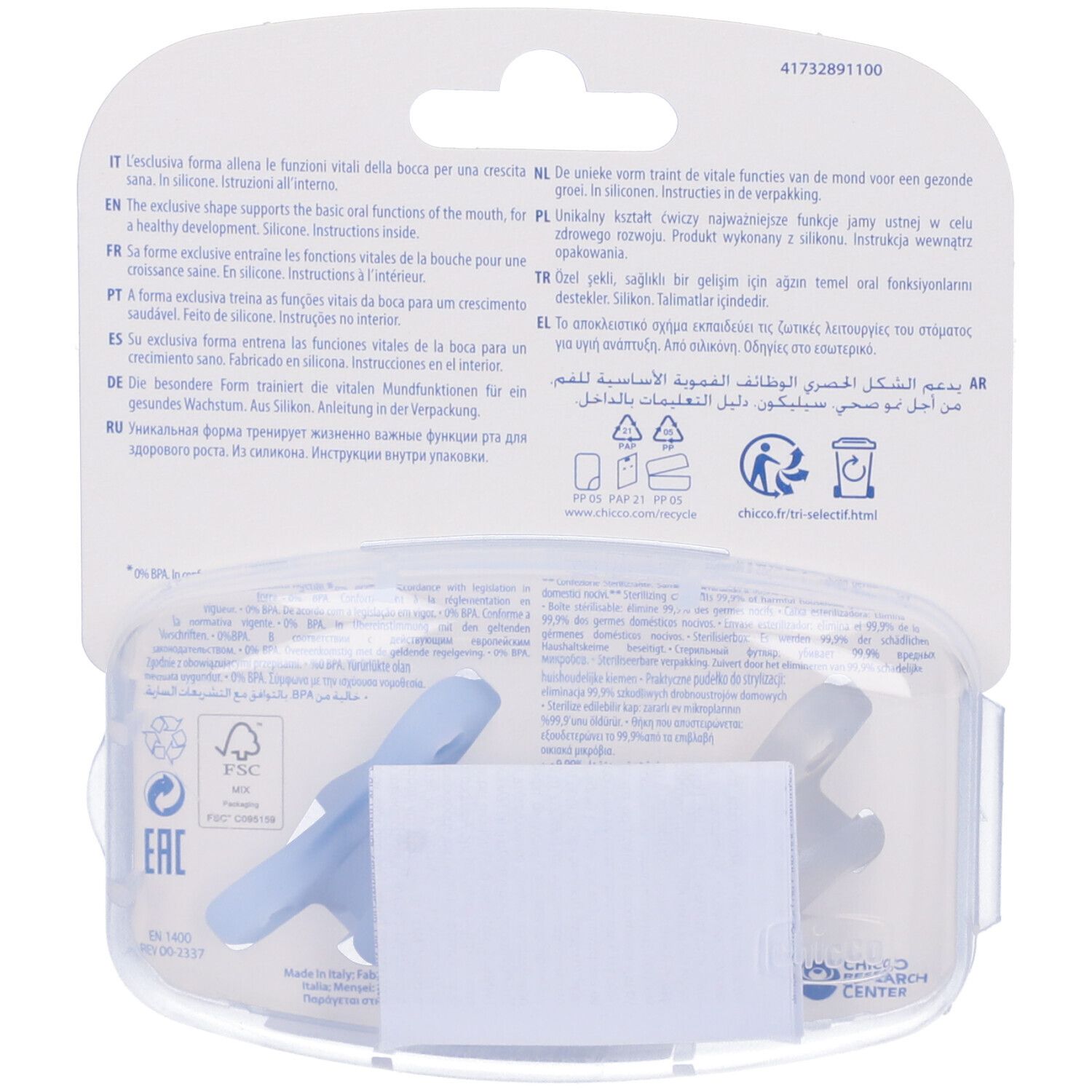 Chicco Gommotto Mini Azzurro 0-2m