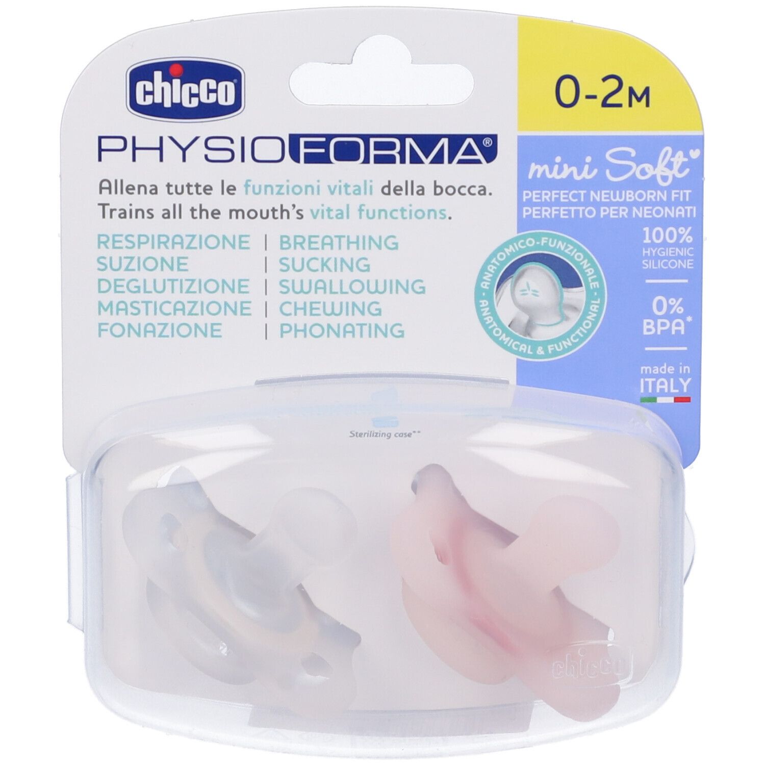 Chicco Gommotto Mini Rosa 0-2m Soft
