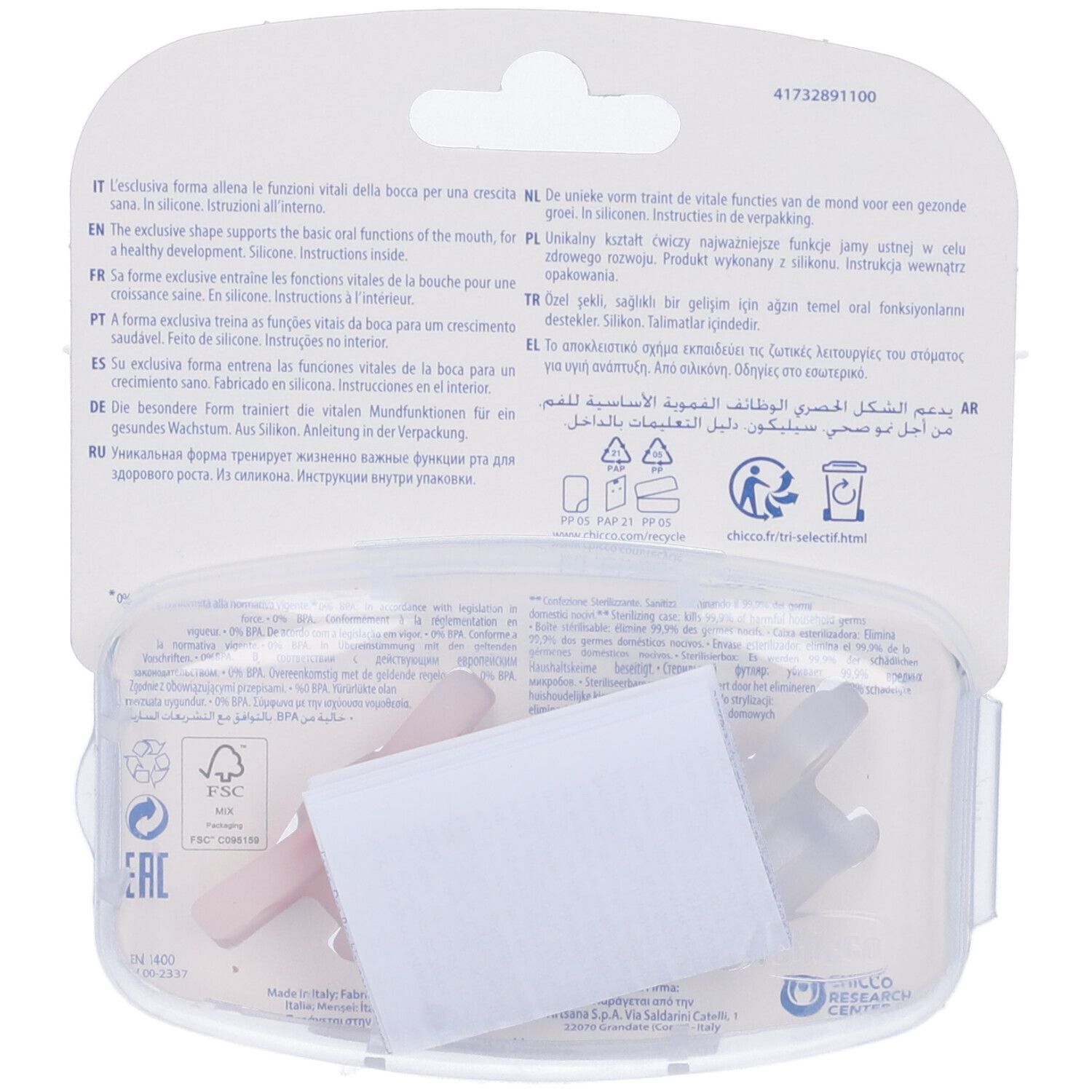 Chicco Gommotto Mini Rosa 0-2m Soft