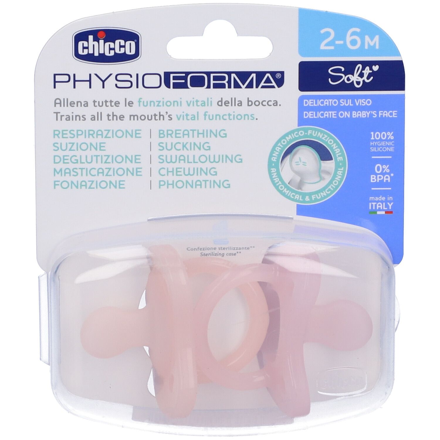 Chicco Gommotto Silicone Rosa 2-6 Mesi