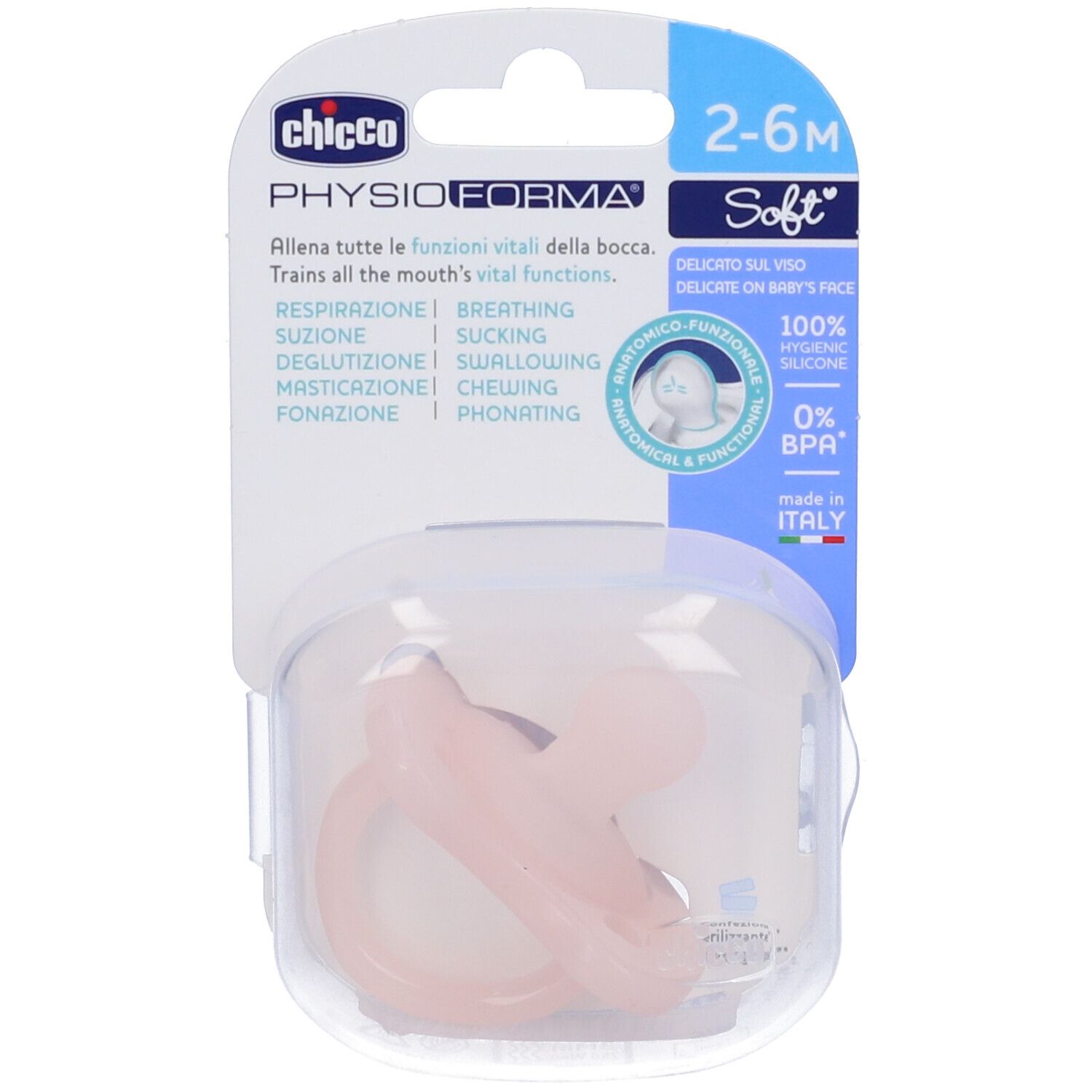 Chicco Gommotto Silicone Rosa 2-6 Mesi Soft