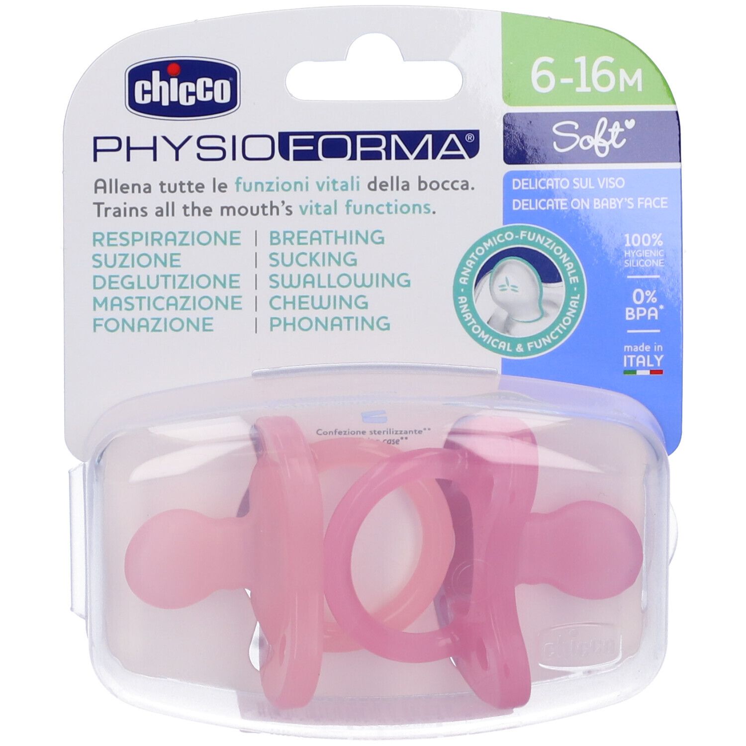 Chicco Gommotto Silicone Rosa 6-16 Mesi