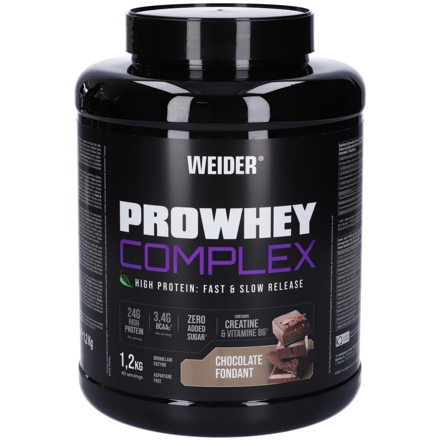 Weider Prowhey Complex Complesso di Proteine del Latte Gusto Cioccolato Fondente