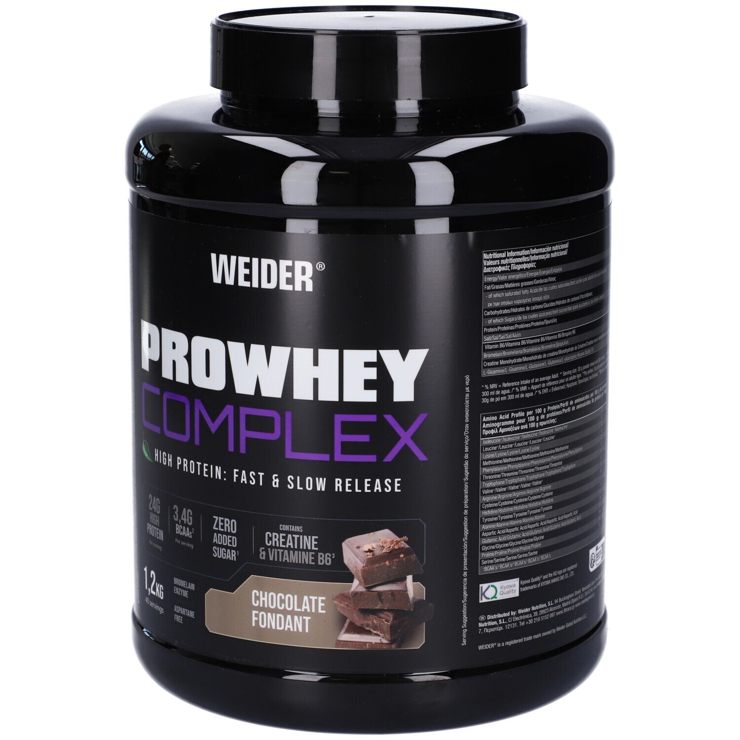 Weider Prowhey Complex Complesso di Proteine del Latte Gusto Cioccolato Fondente