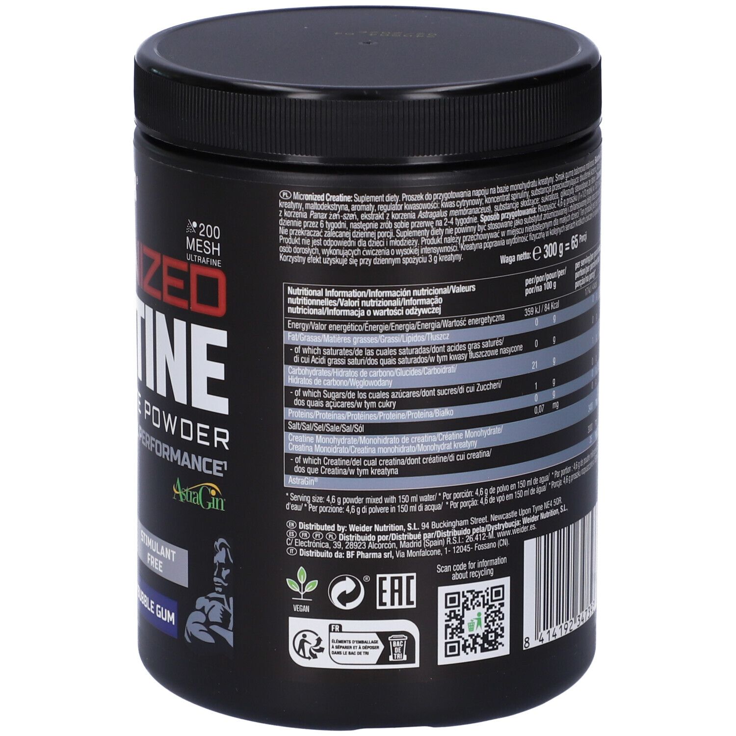 Weider Micronized Creatine Mirtillo 300 G