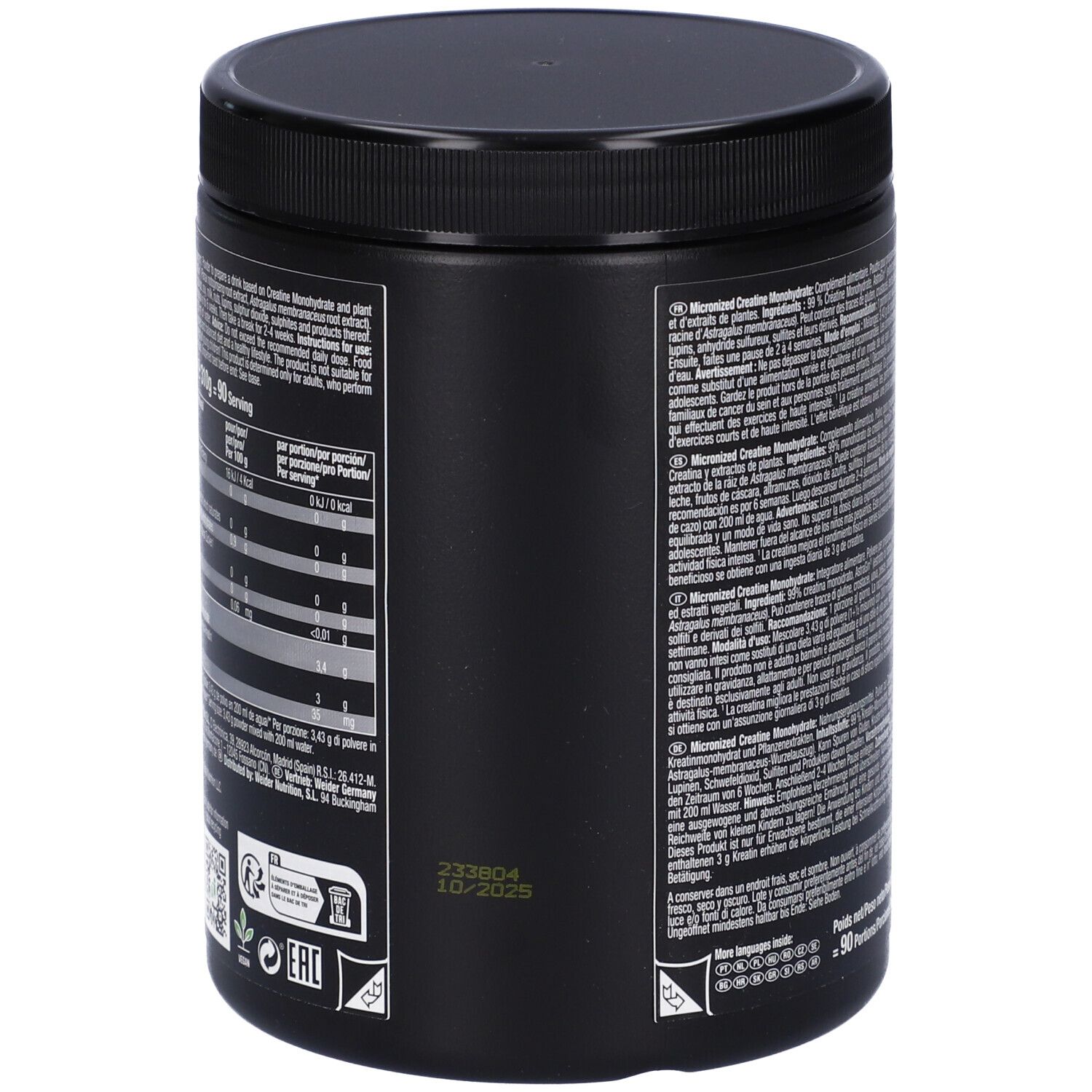 Weider Micronized Creatine Neutra 310 G