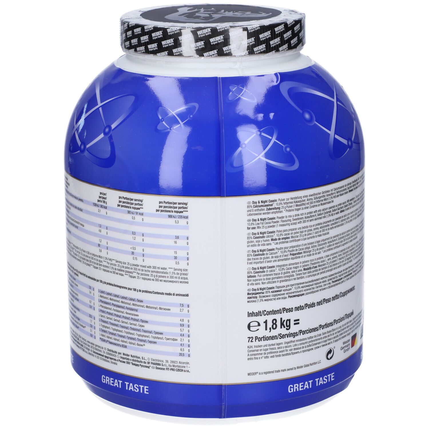 Weider Day&Night Casein Cioccolato Polvere