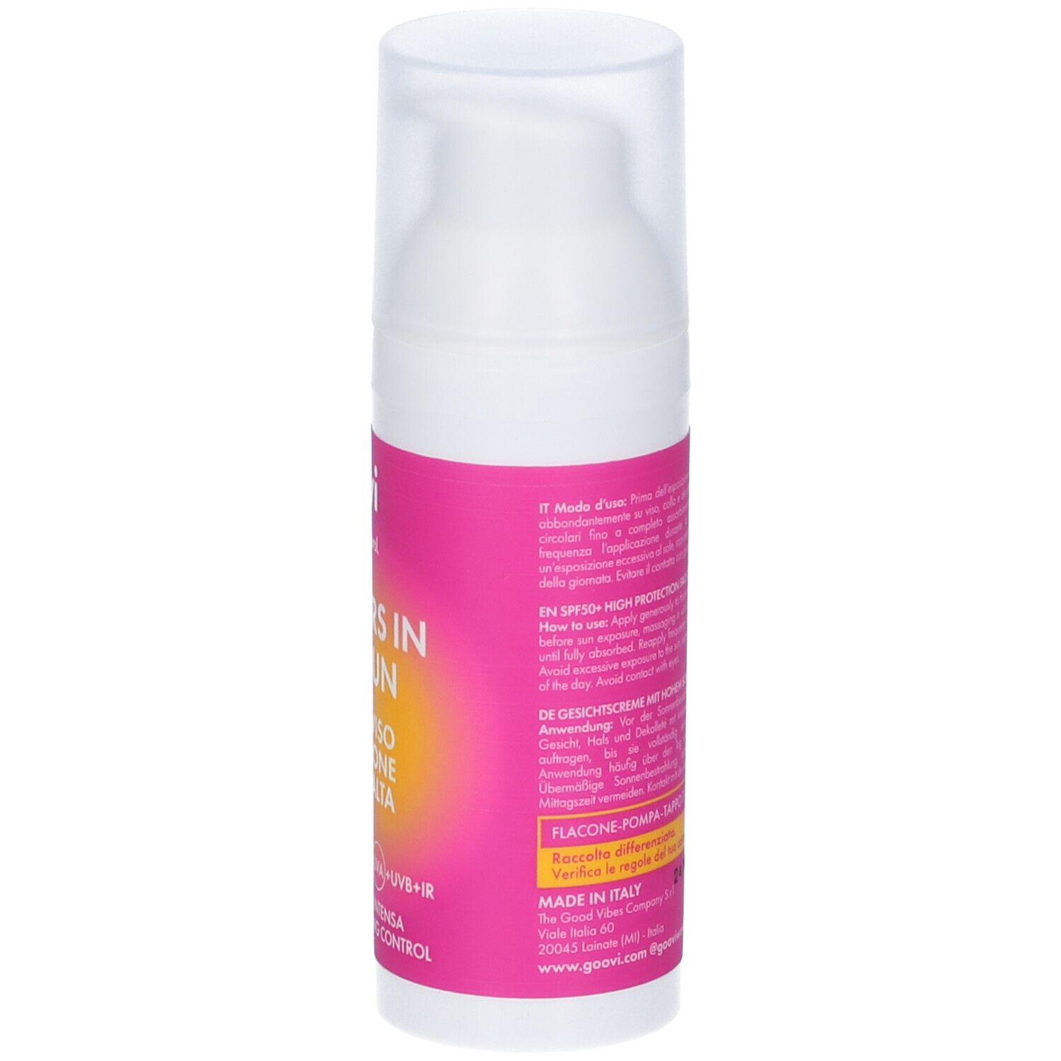 Goovi Lovers In The Sun Crema Solare Viso Protezione Molto Alta SPF50+