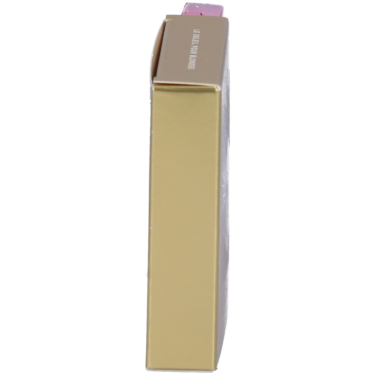 Scatola dorata con la scritta "LE SOLEIL POUR BLONDES".