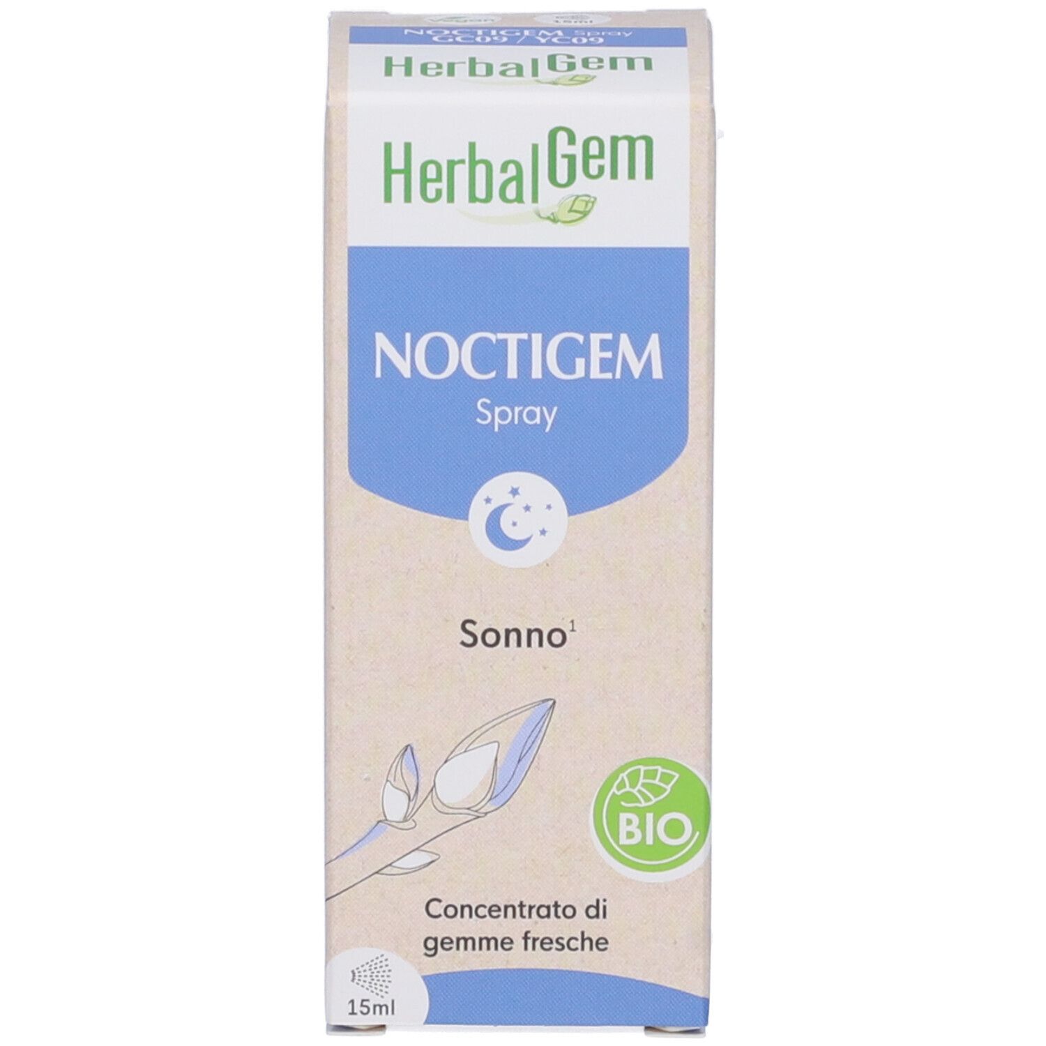 Herbalgem Noctigem Sonno Concentrato di Gemme Fresche Gocce