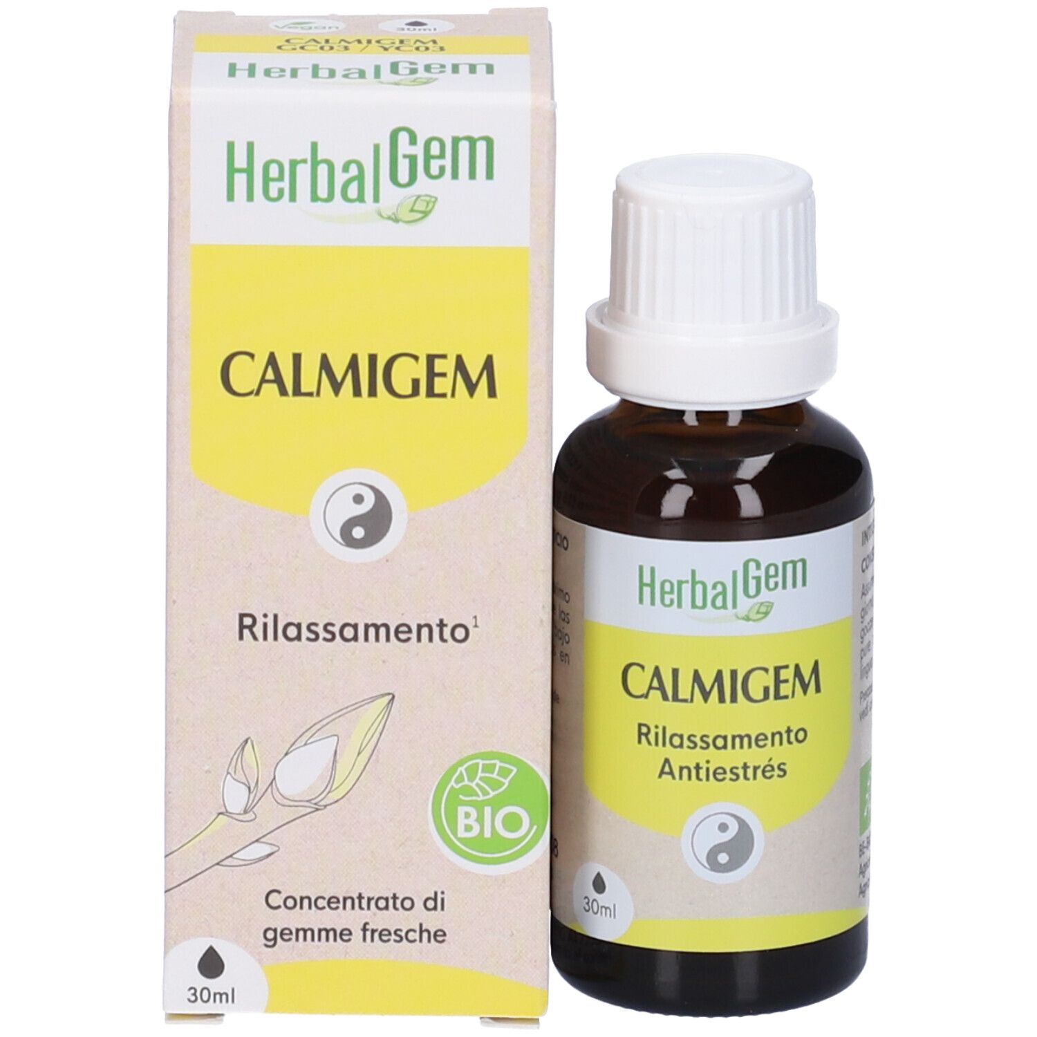 Herbalgem Calmigem Rilassamento Concentrato di Gemme Fresche Gocce