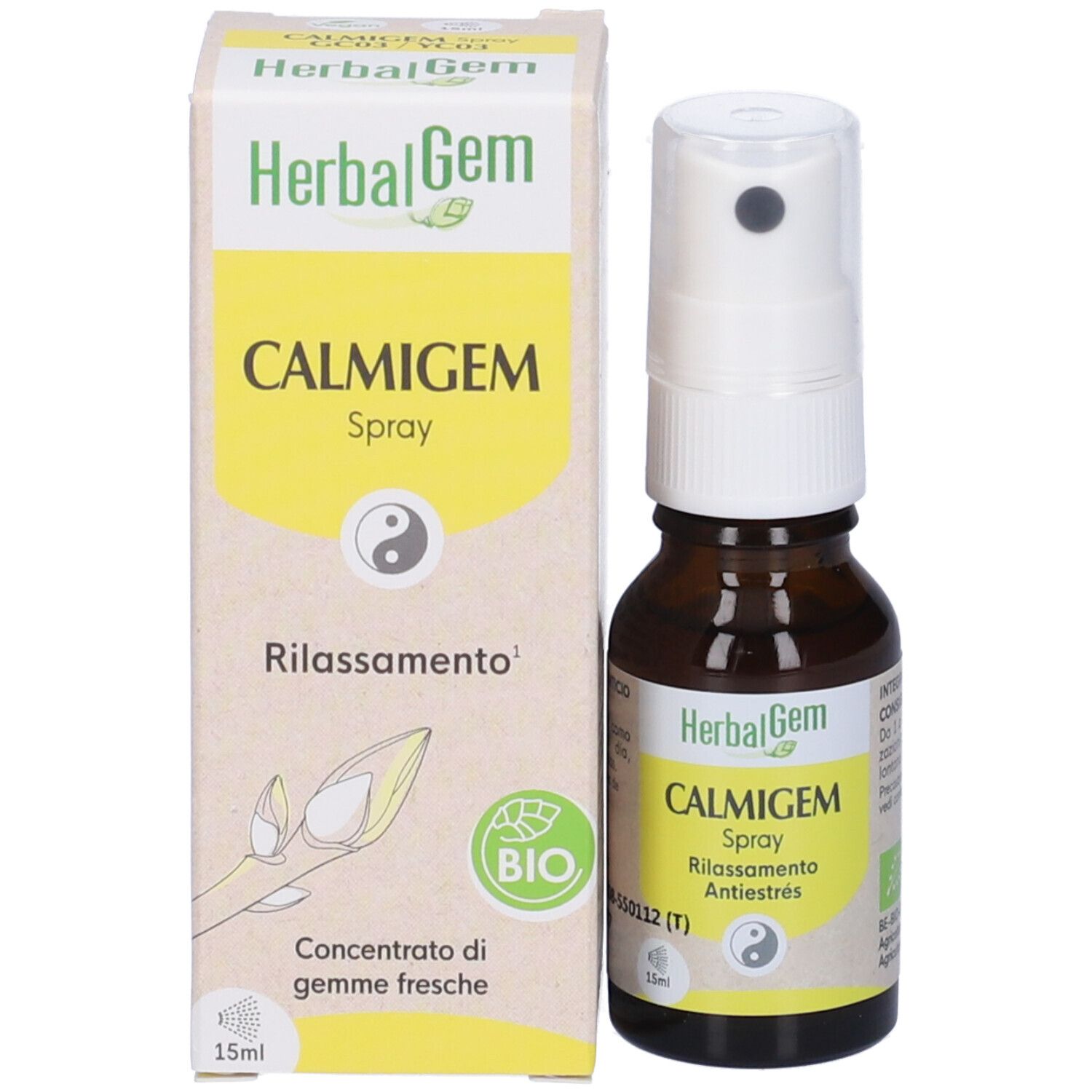 Herbalgem Calmigem Rilassamento Concentrato di Gemme Fresche Spray