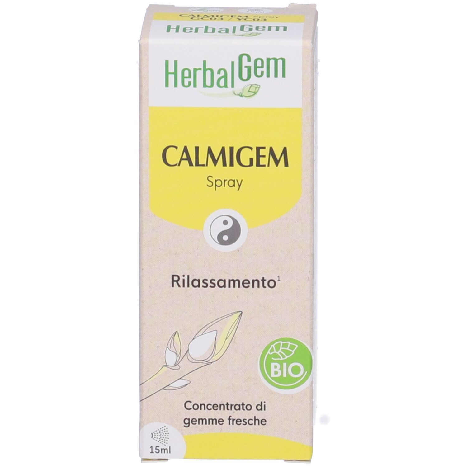 Herbalgem Calmigem Rilassamento Concentrato di Gemme Fresche Spray