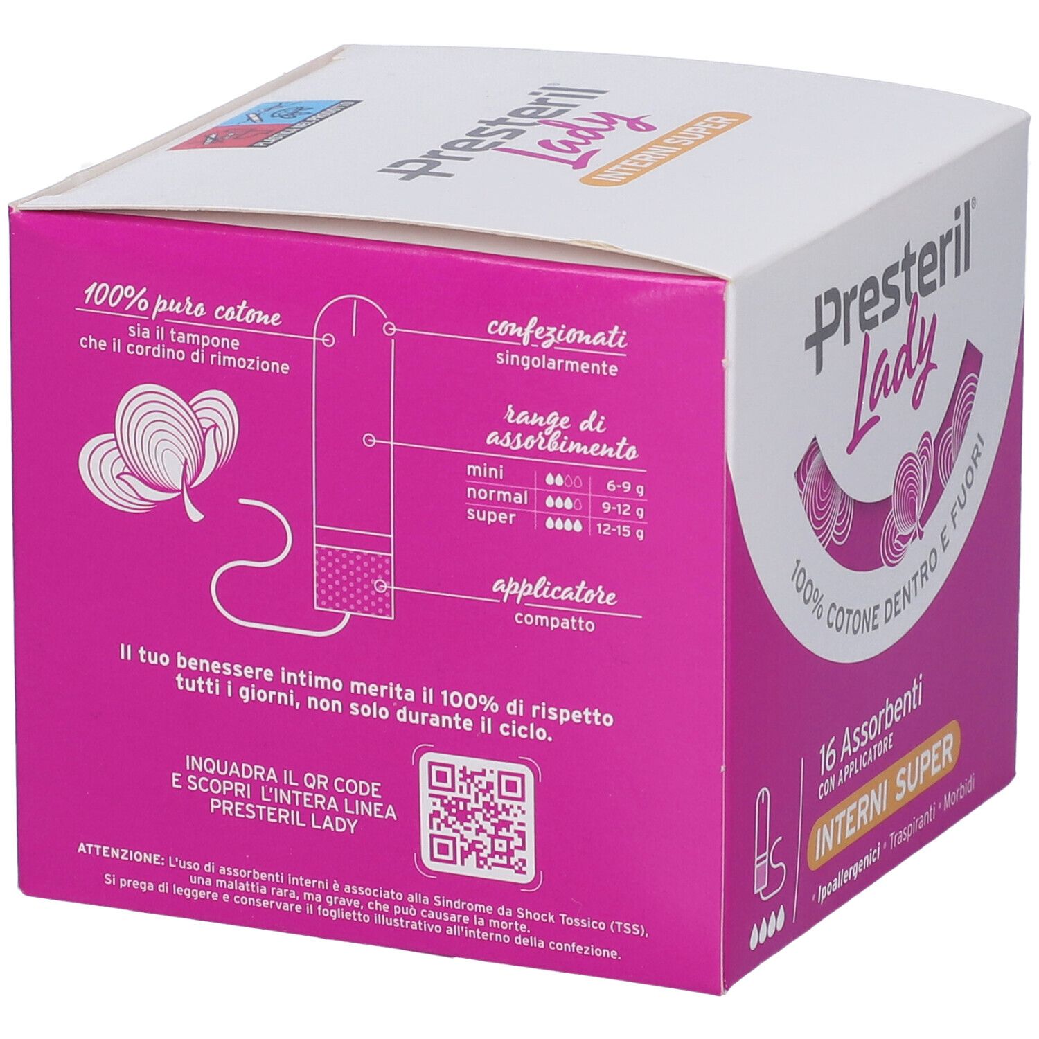 Lady Presteril  Assorbente Interno Compact Super Plus 16 Pezzi