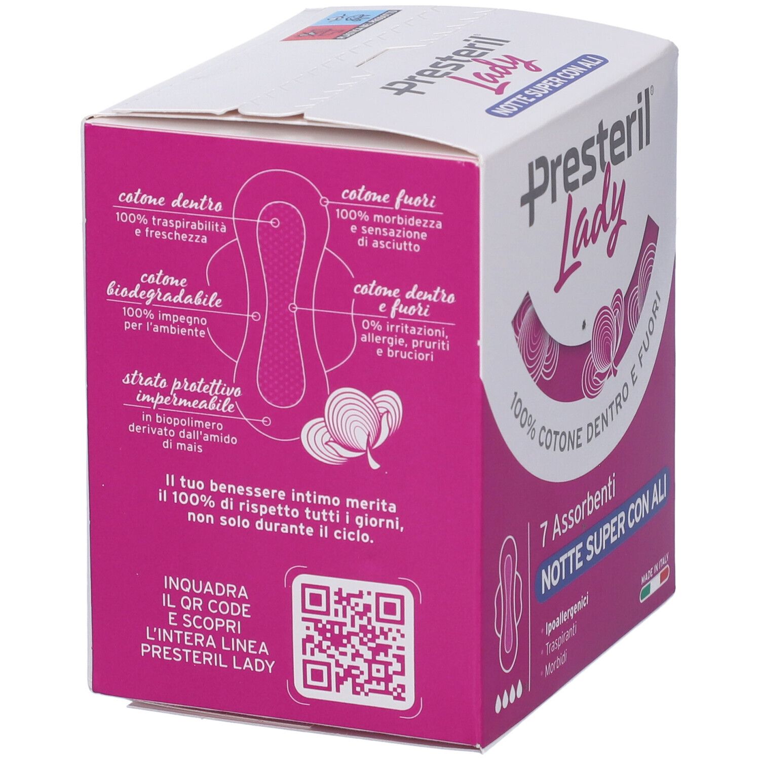 Lady Presteril Assorbenti Notte Super Ali 7 Pezzi