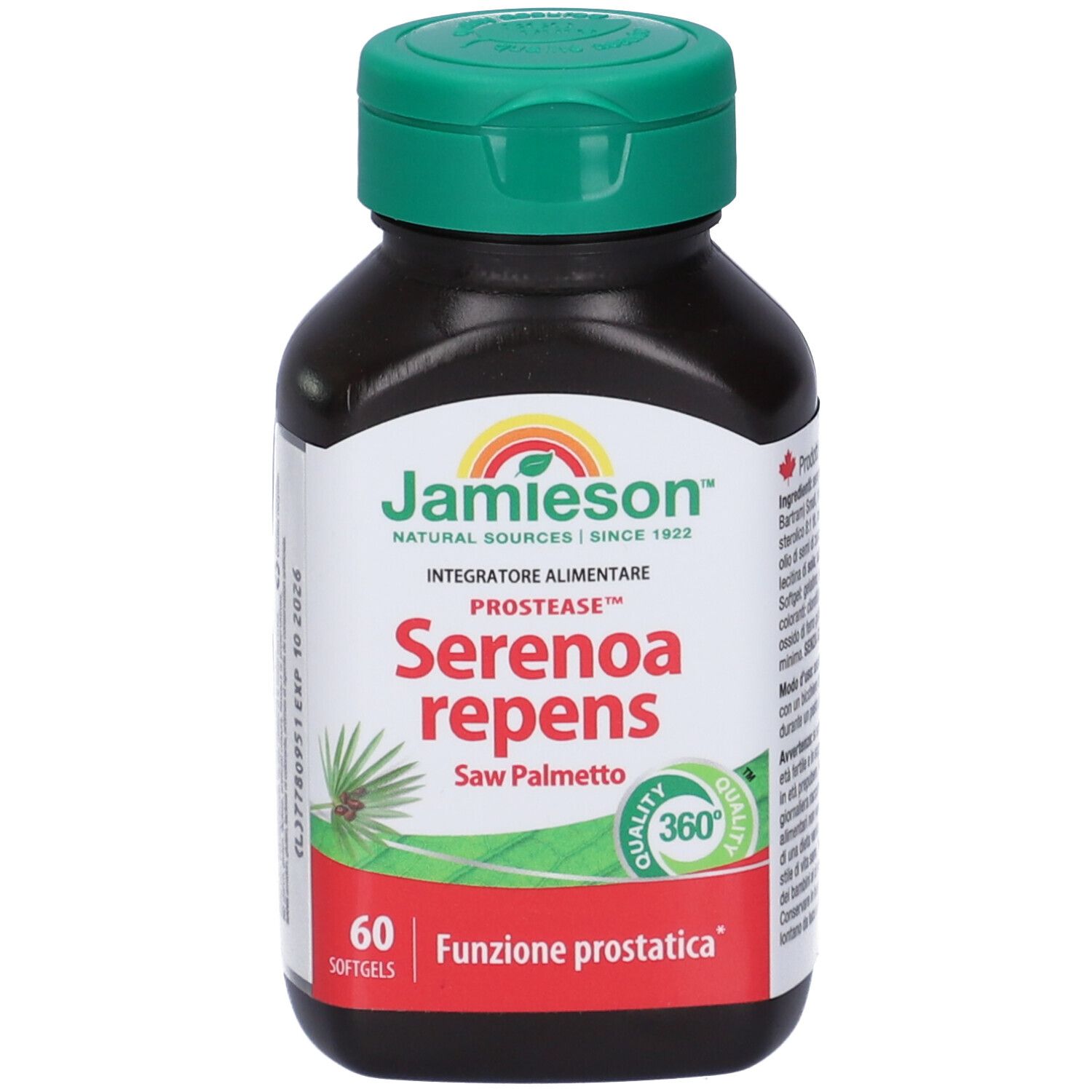 Jamieson Prostease Serenoa Repens Softgels