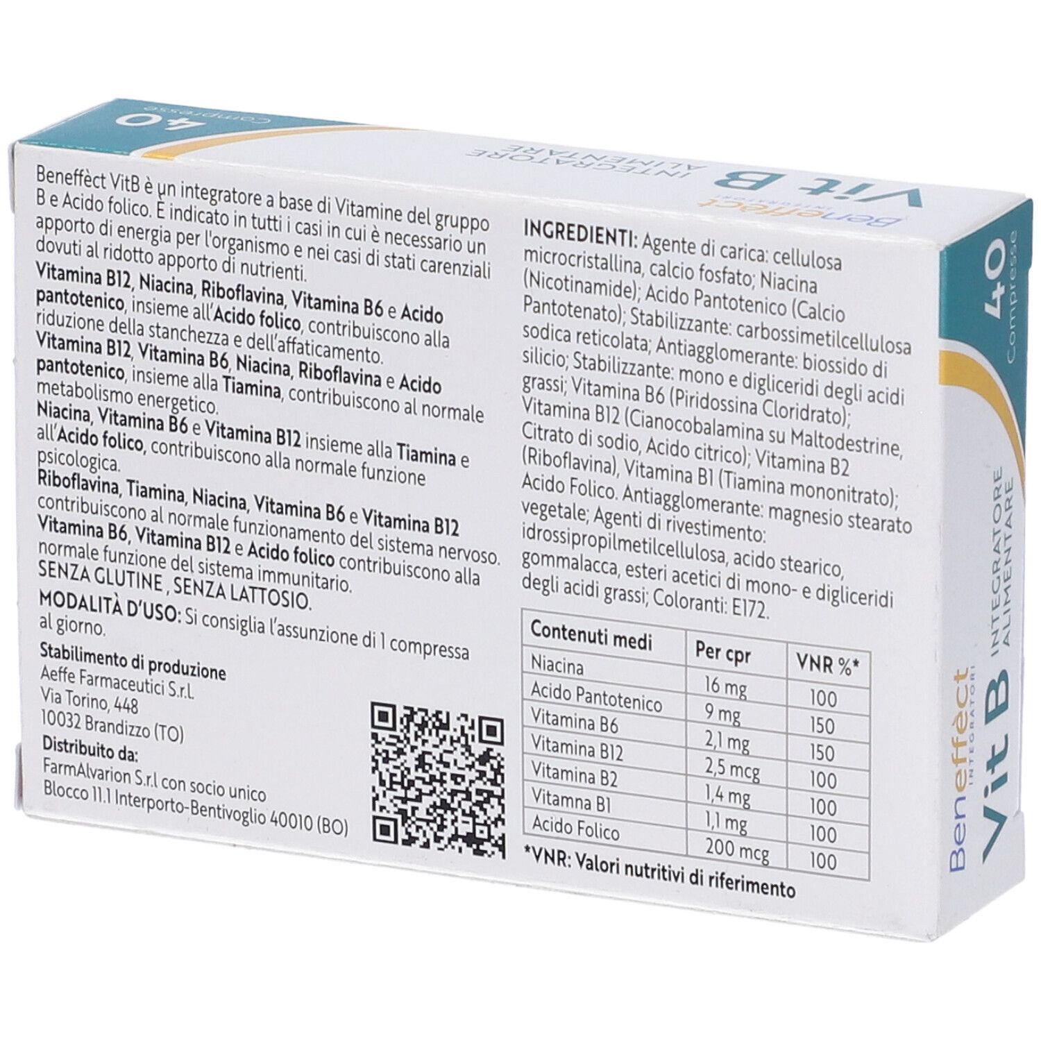 Beneffect Vit B 40 Compresse