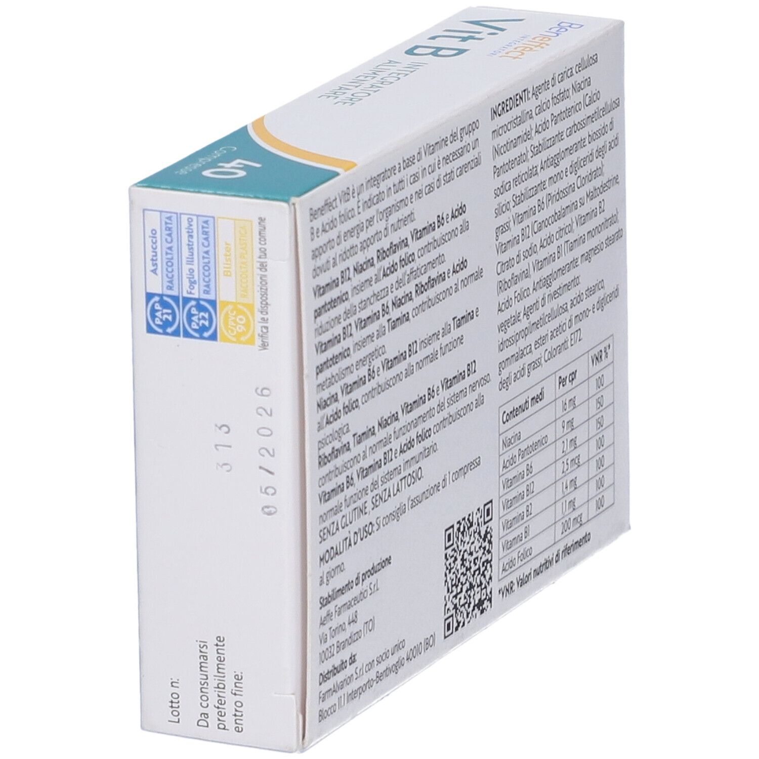 Beneffect Vit B 40 Compresse