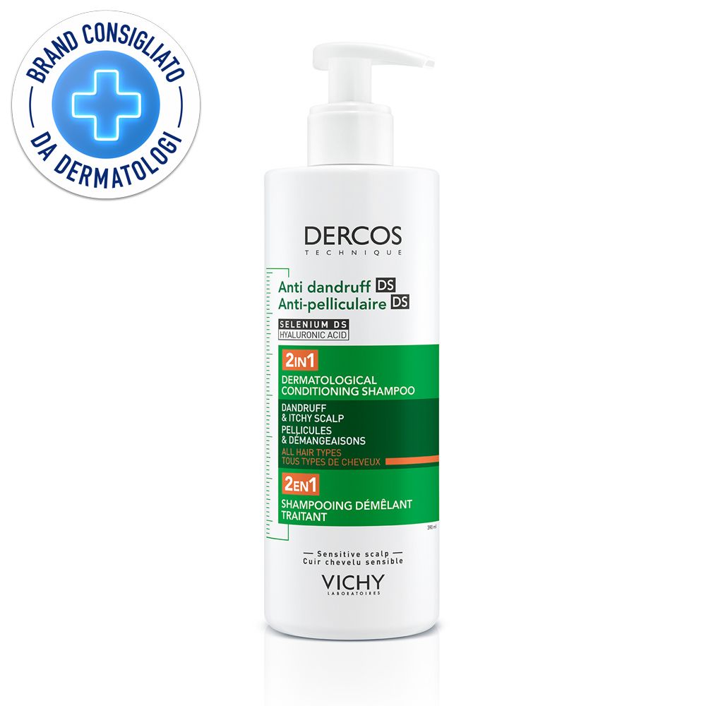 Vichy Dercos 2in1 Shampoo + Balsamo Anti-forfora DS​ trattante dermatologico 390ml