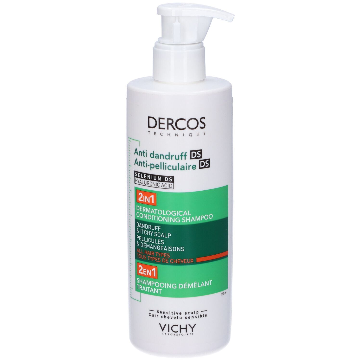 Vichy Dercos 2in1 Shampoo + Balsamo Anti-forfora DS​ trattante dermatologico 390ml