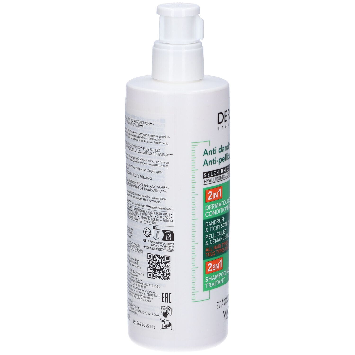 Vichy Dercos 2in1 Shampoo + Balsamo Anti-forfora DS​ trattante dermatologico 390ml