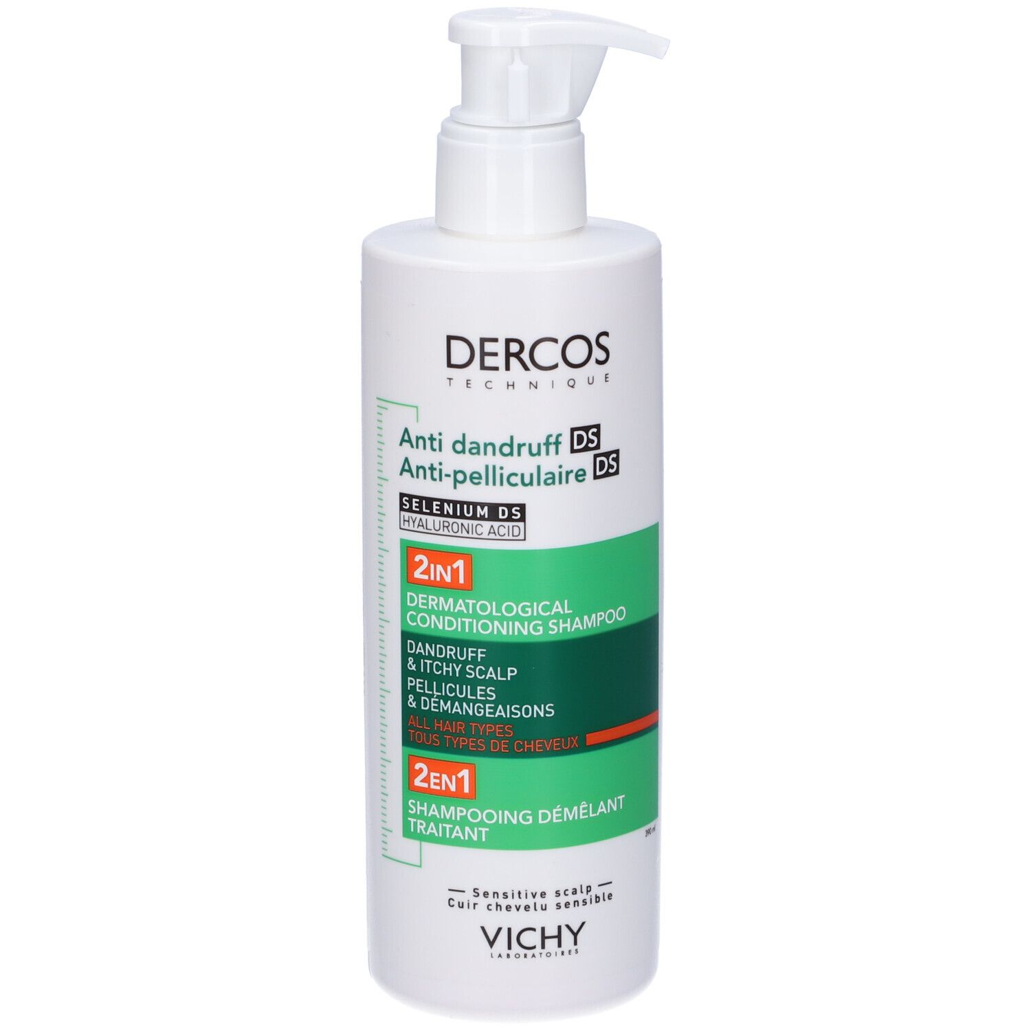 Vichy Dercos 2in1 Shampoo + Balsamo Anti-forfora DS​ trattante dermatologico 390ml