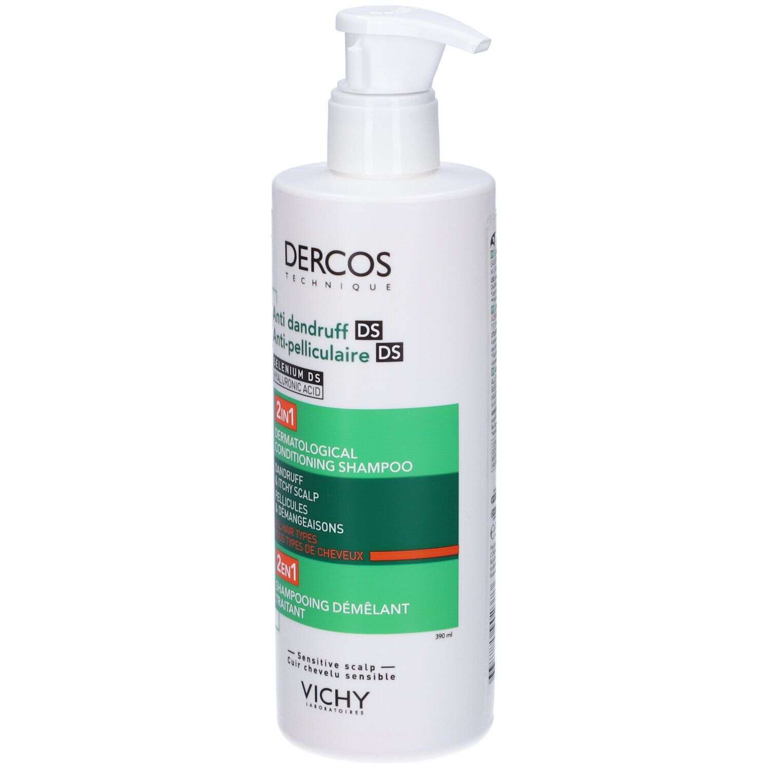 Vichy Dercos 2in1 Shampoo + Balsamo Anti-forfora DS​ trattante dermatologico 390ml