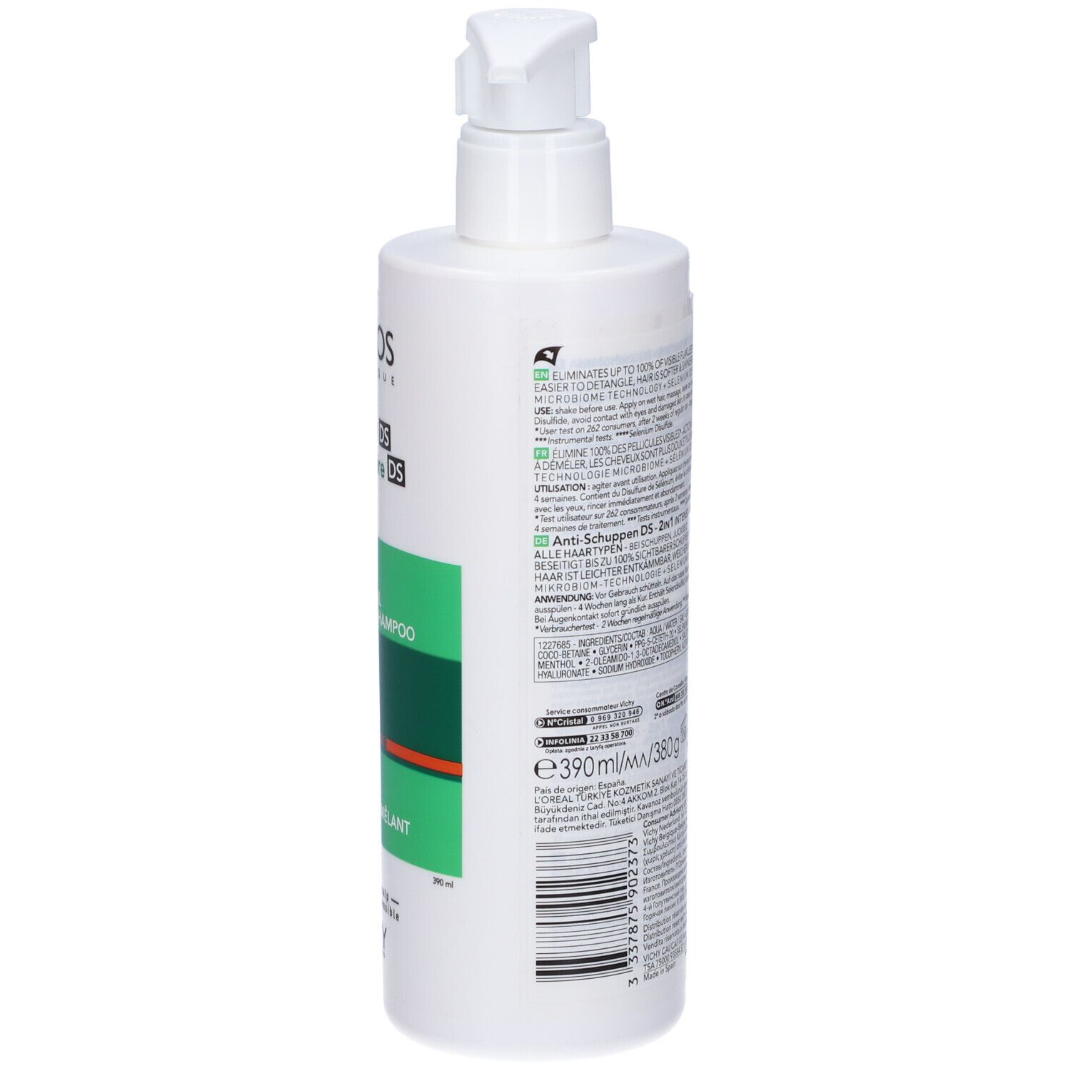 Vichy Dercos 2in1 Shampoo + Balsamo Anti-forfora DS​ trattante dermatologico 390ml