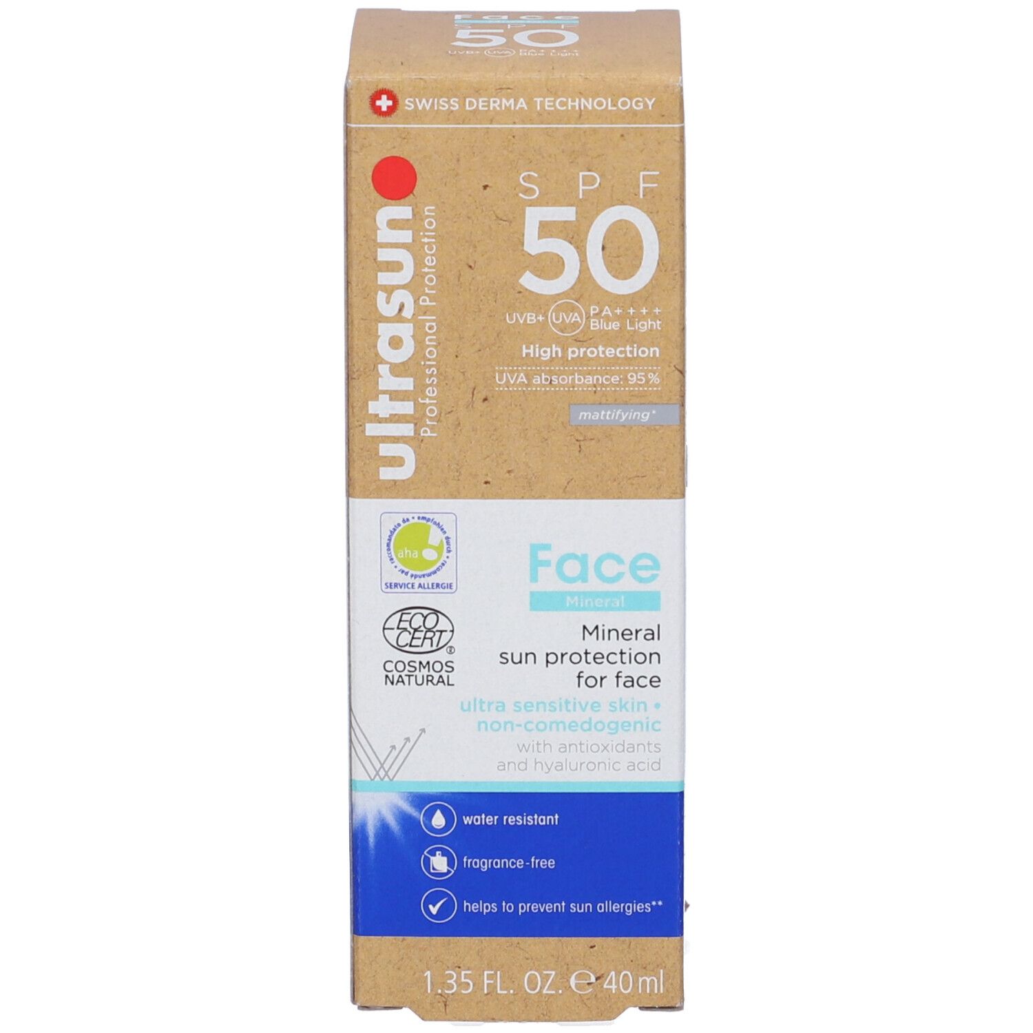 Ultrasun Mineral Face Protezione Solare Minerale per il Viso SPF 50