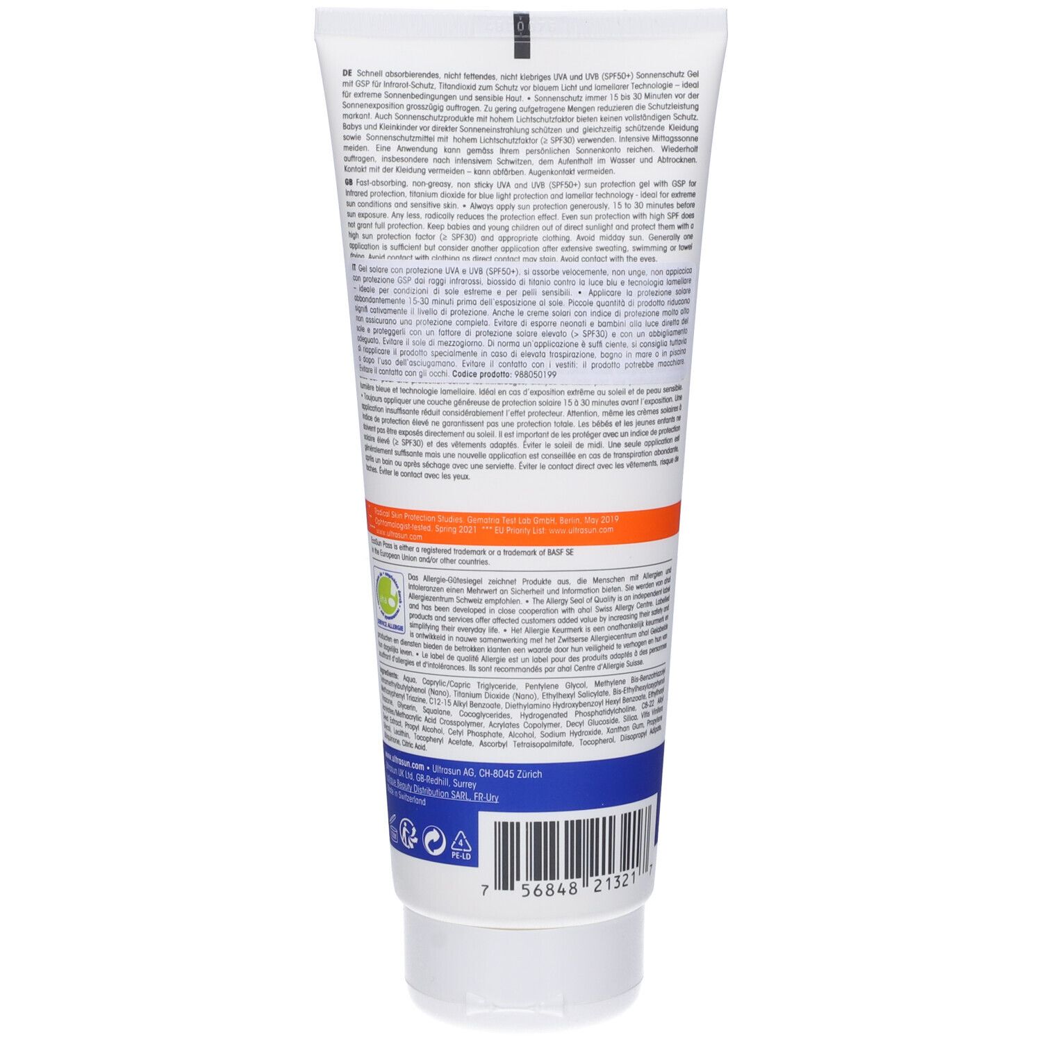 Ultrasun Body Sun Gel Spf 50+
