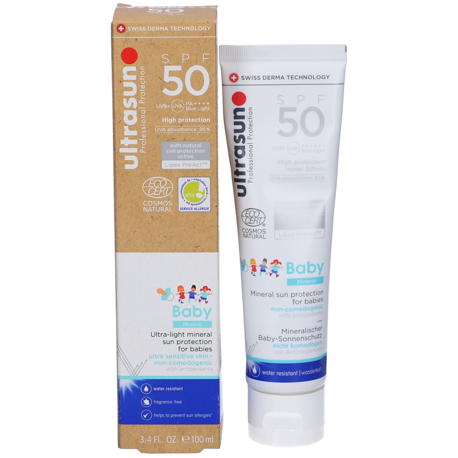 Ultrasun Baby Mineral Crema Solare SPF 50 PA++++