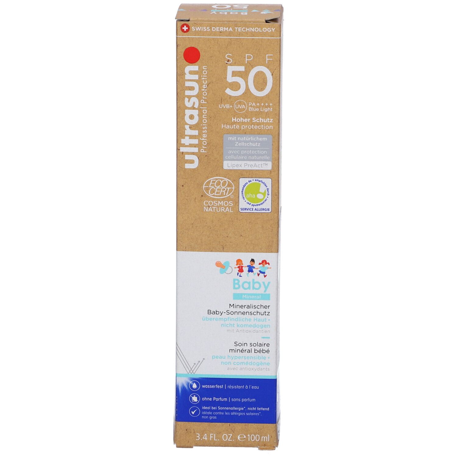 Ultrasun Baby Mineral Crema Solare SPF 50 PA++++