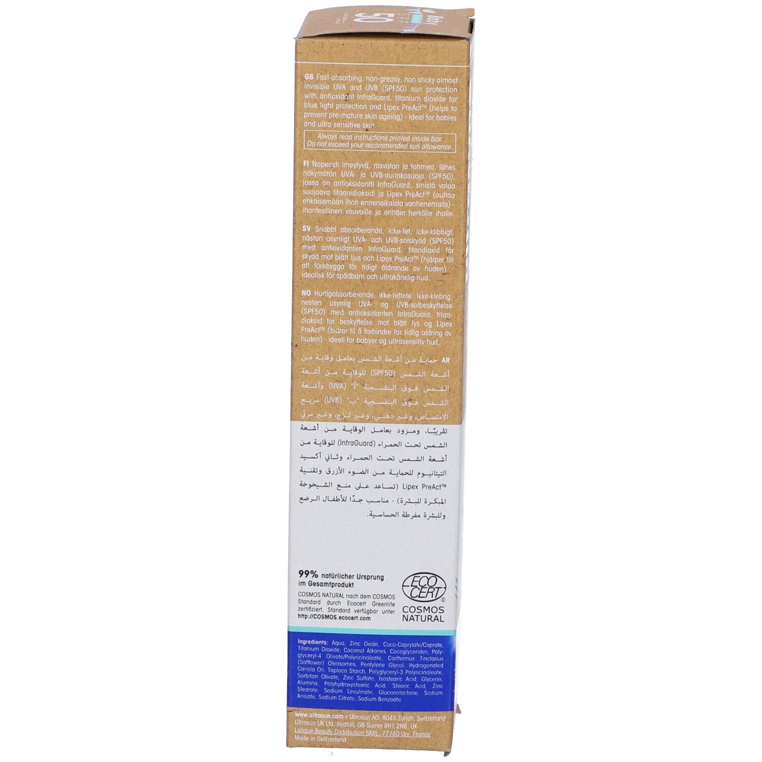 Ultrasun Baby Mineral Crema Solare SPF 50 PA++++