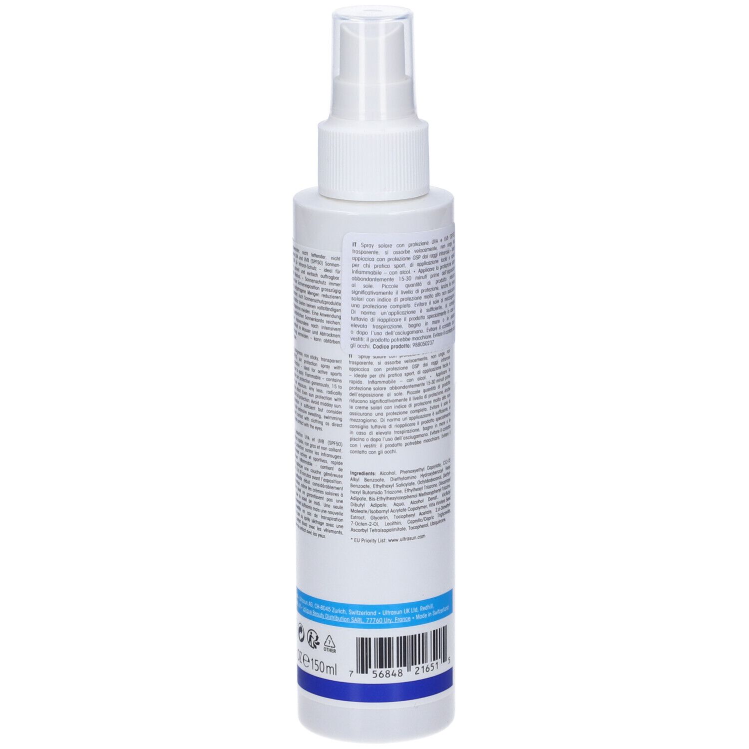 Ultrasun Active Transparent Spray Spf 50 Sports