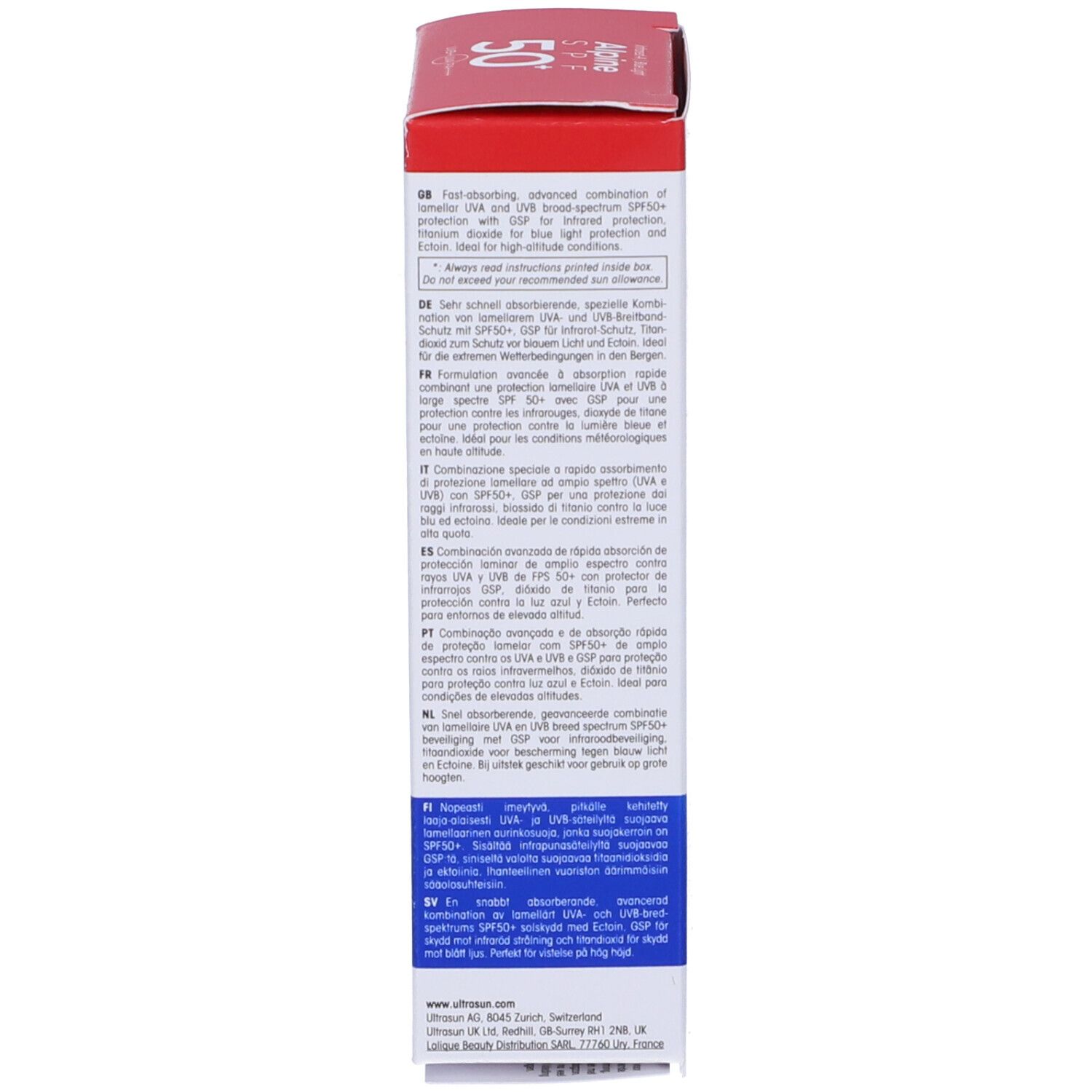 Ultrasun Alpine Spf 50+ High Altitude Face Protection