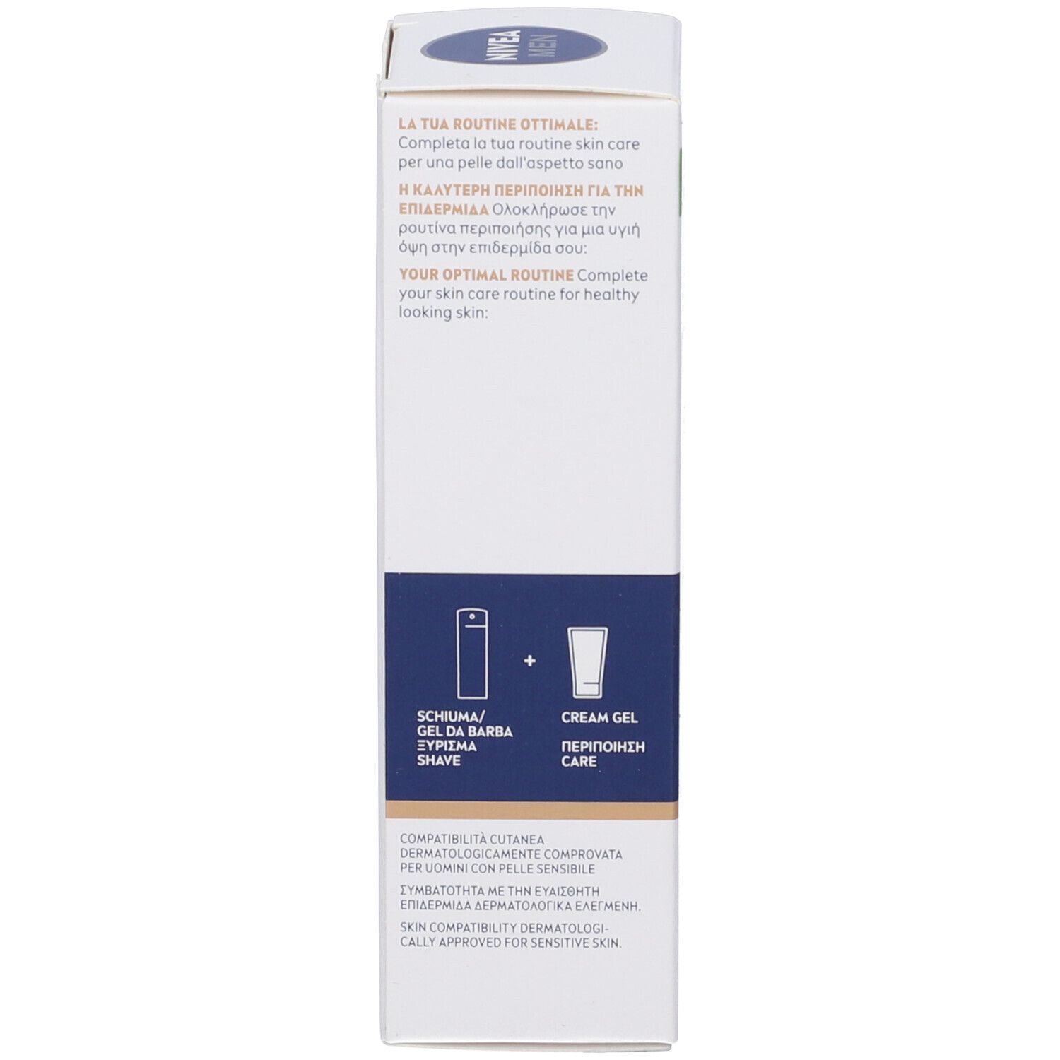Nivea Men Sensitive Viso e Barba Cream Gel 50 ml, Crema viso uomo per un sollievo dalle irritazioni