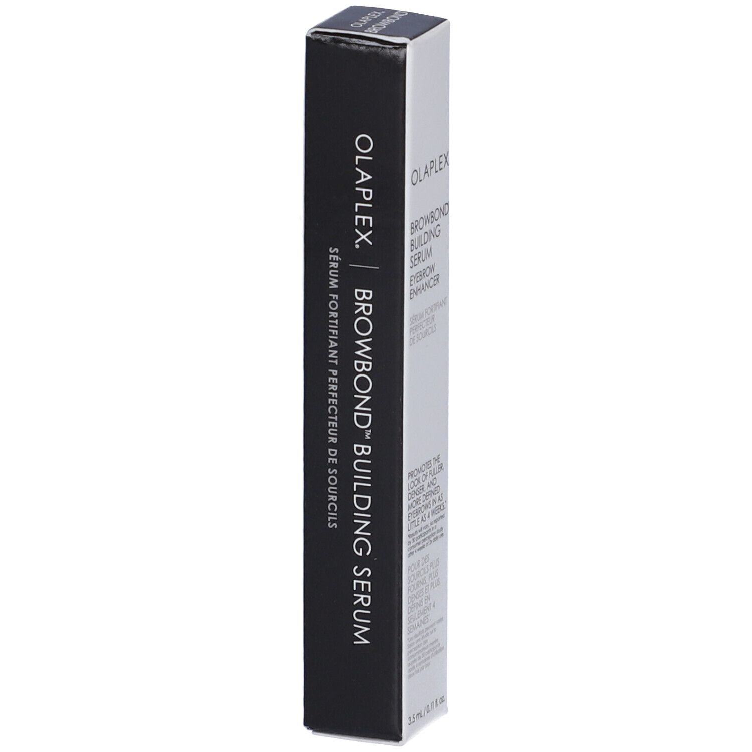 Confezione Olaplex Browbond Building Serum. Nera, nome e descrizione del prodotto. 3,5 ml.