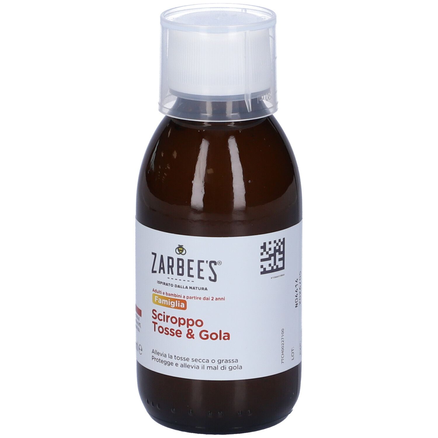 Zarbee's Sciroppo Tosse & Gola 150 ml, Sciroppo tosse  adulti e bambini a partire dai 2 anni