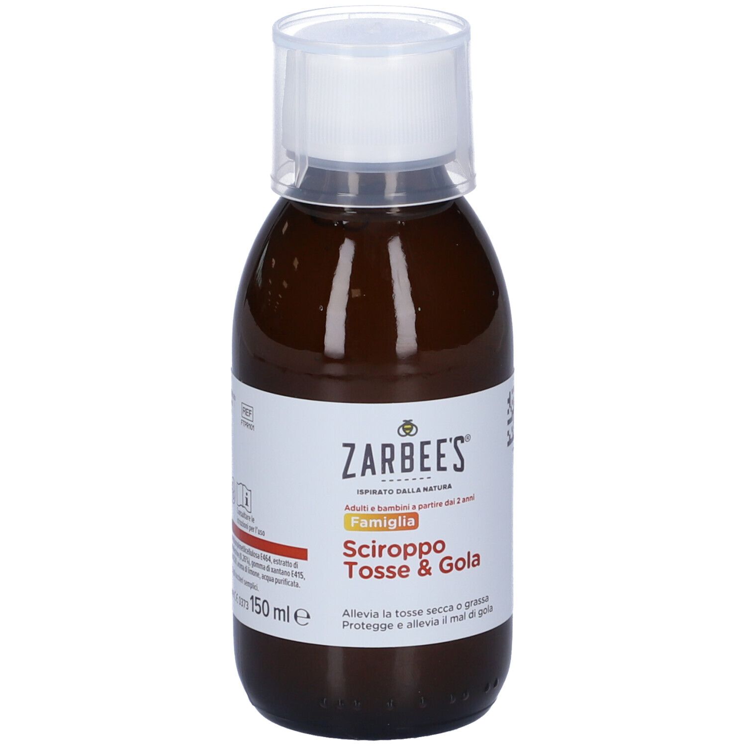 Zarbee's Sciroppo Tosse & Gola 150 ml, Sciroppo tosse  adulti e bambini a partire dai 2 anni